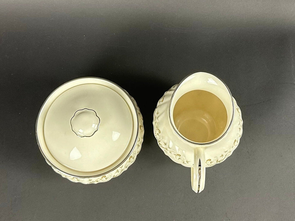 Franciscan Corinthian Coffee Pot, Creamer and Sugar Bowl
