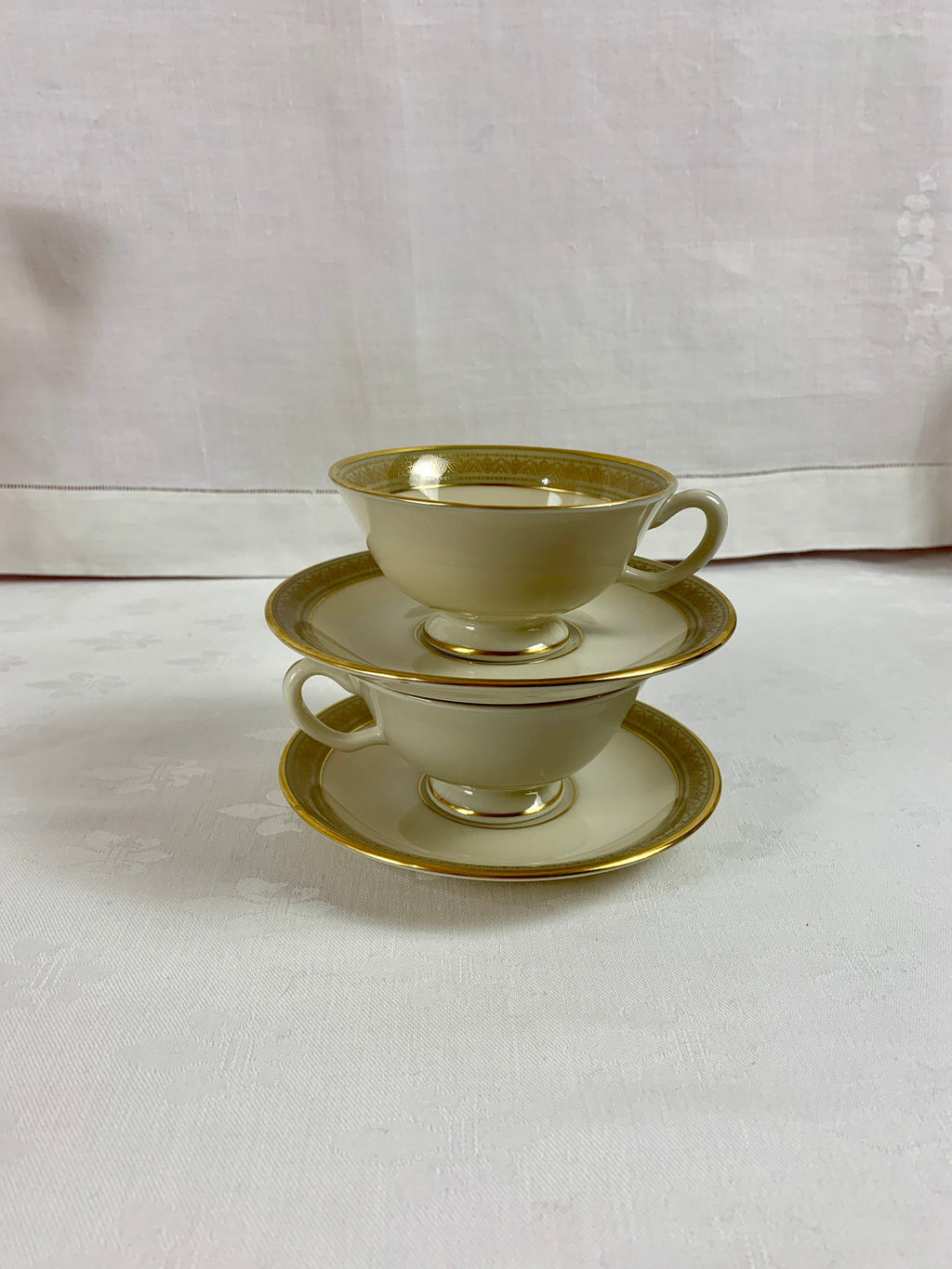 2 Lenox Greenfield Teacups