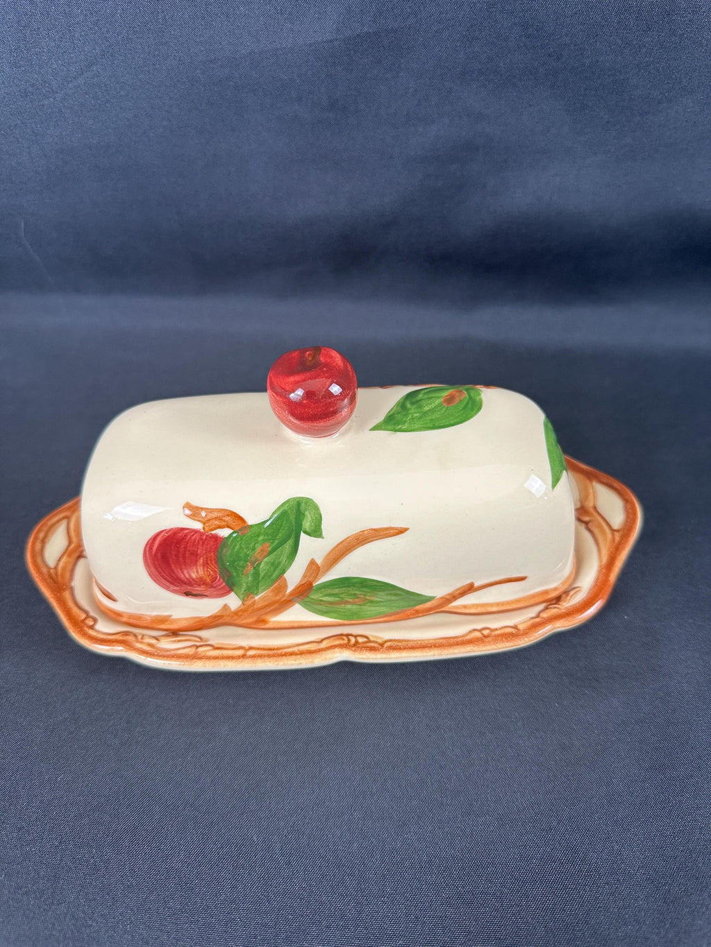 Franciscan Apple Covered Butter Dish USA