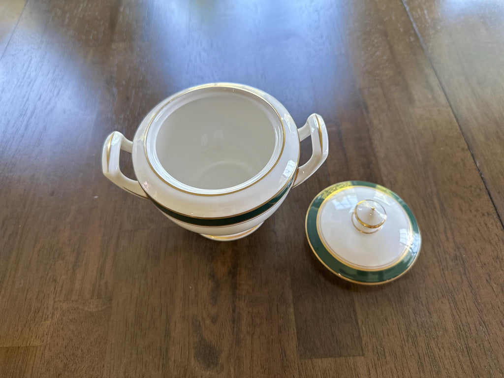 Royal Worcester Howard Leather Green Sugar Bowl