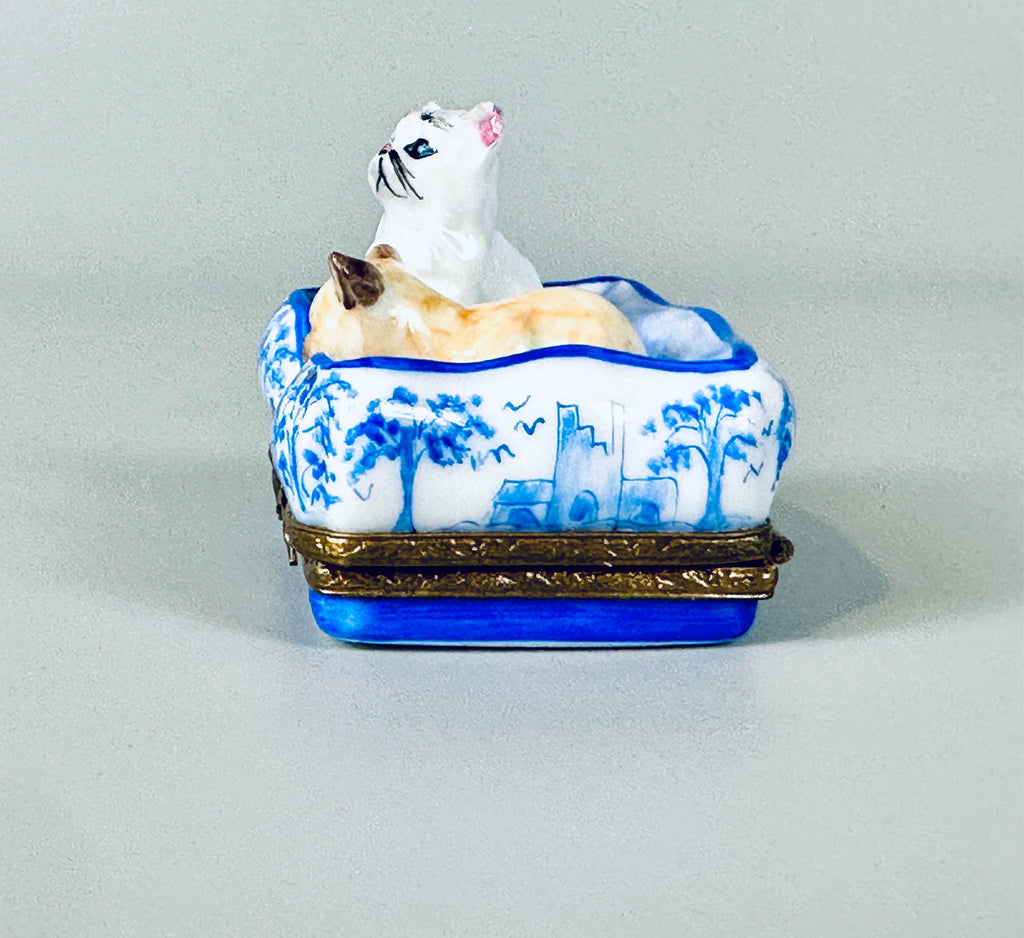 Limoges Trinket Box Kittens