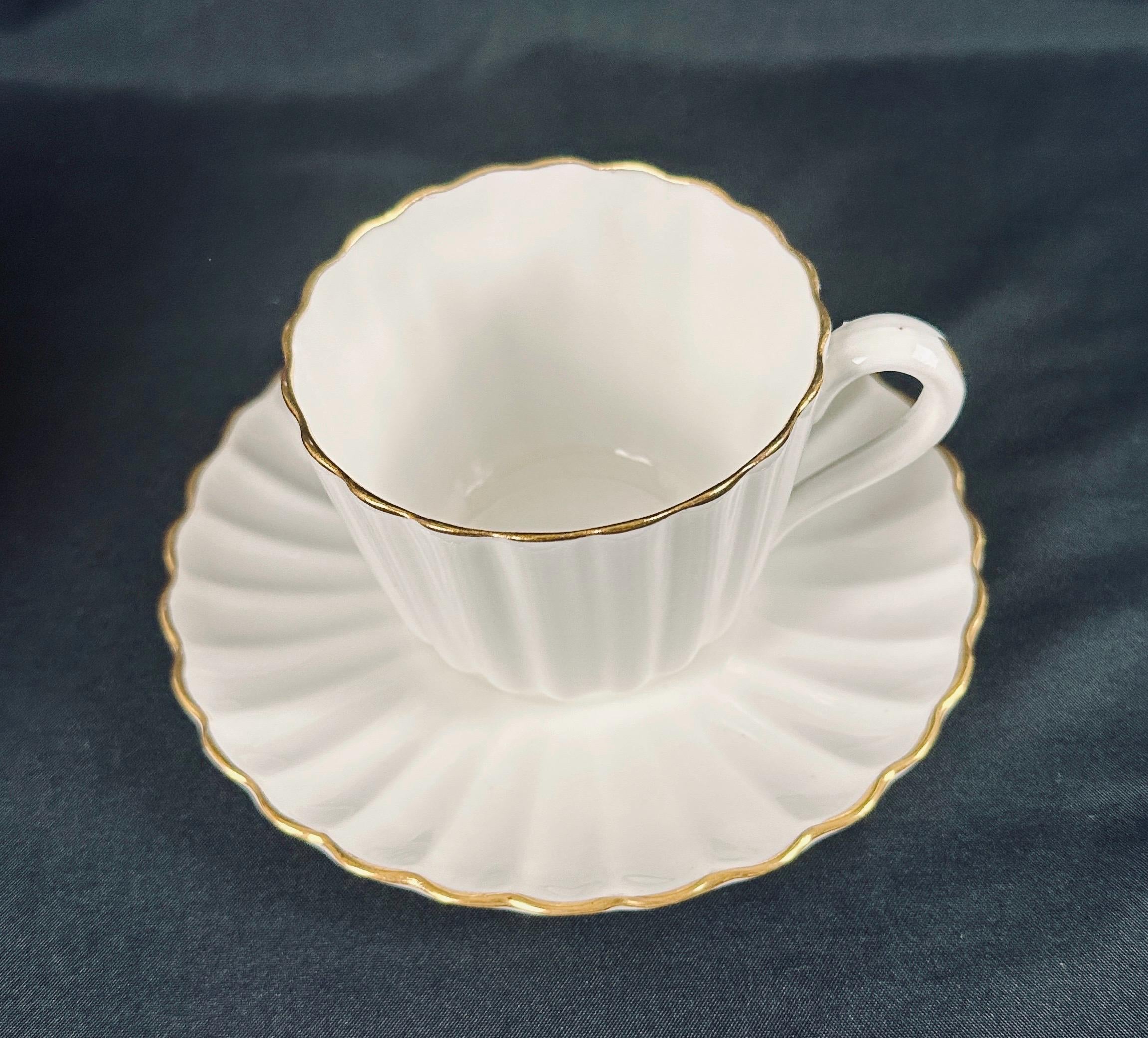 3 Copeland Spode Midas Teacups and Saucers