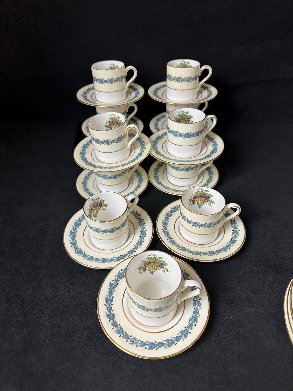 11 Wedgwood Appledore Demitasse Cups and Saucers