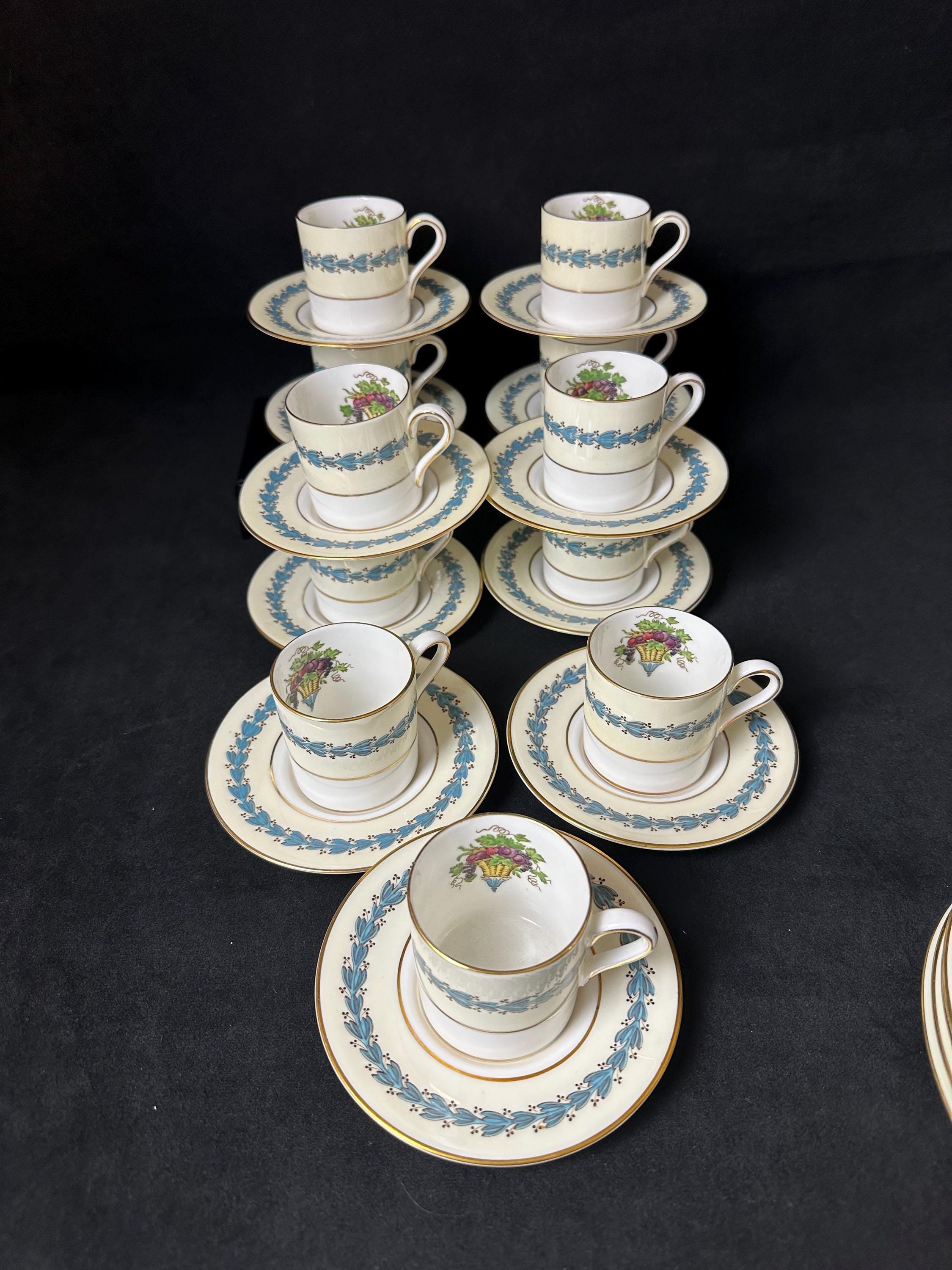 11 Wedgwood Appledore Demitasse Cups and Saucers