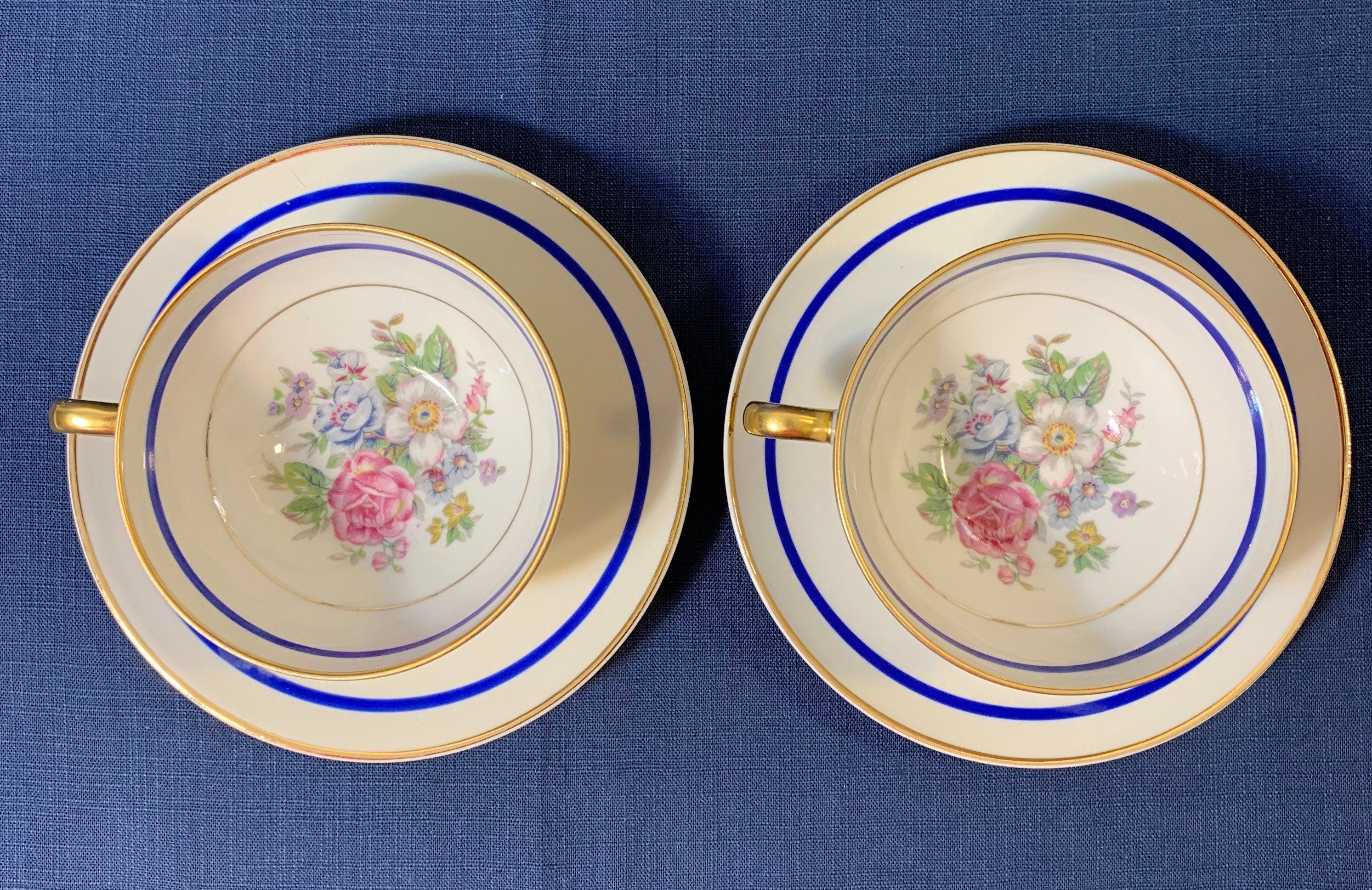 2 Ahrenfeldt Limoges Calais Teacups