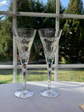 2 Waterford Crystal Millenium Champagne Flutes - Peace