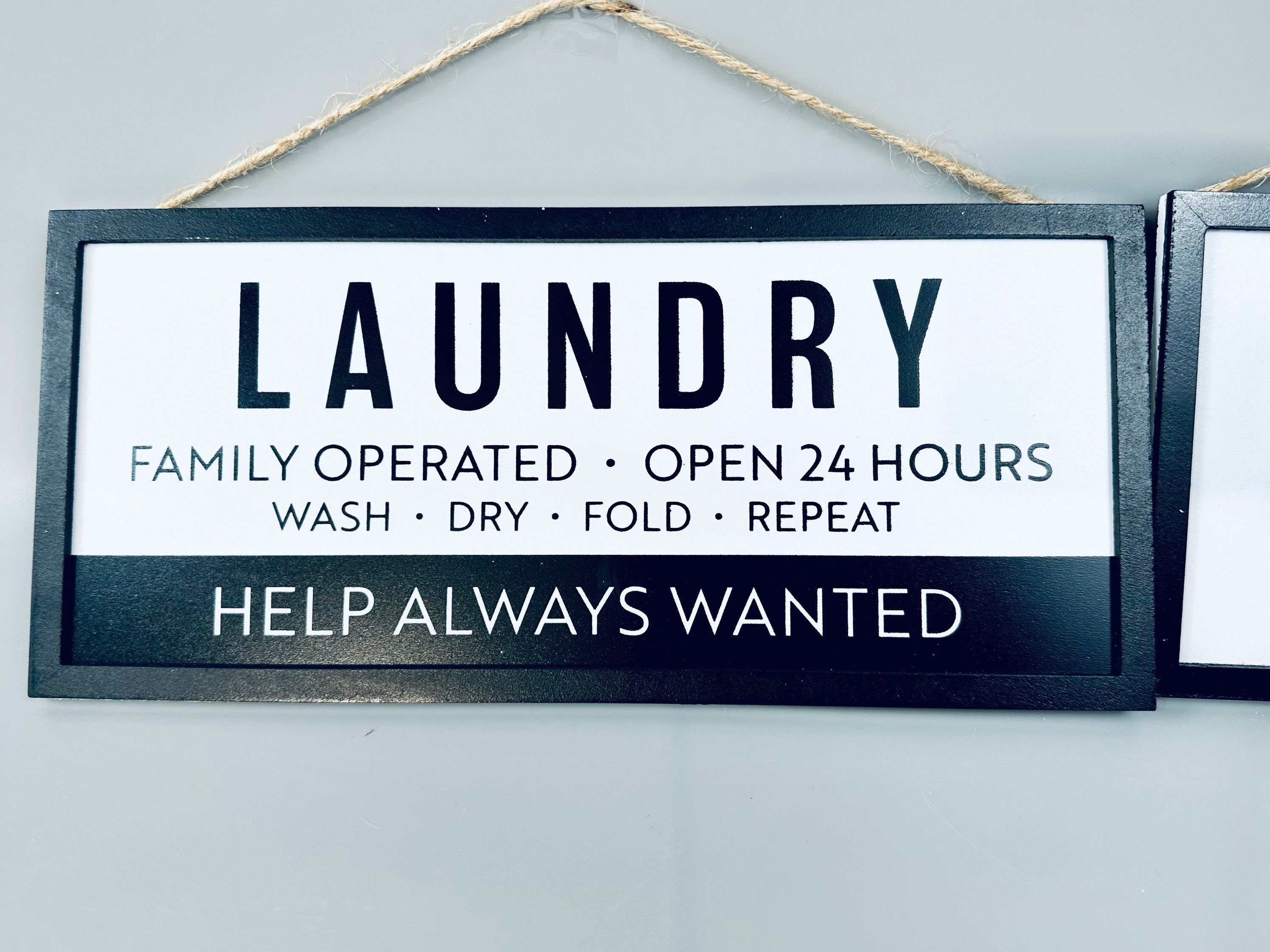 2 Laundry Room Signs Funny Decor