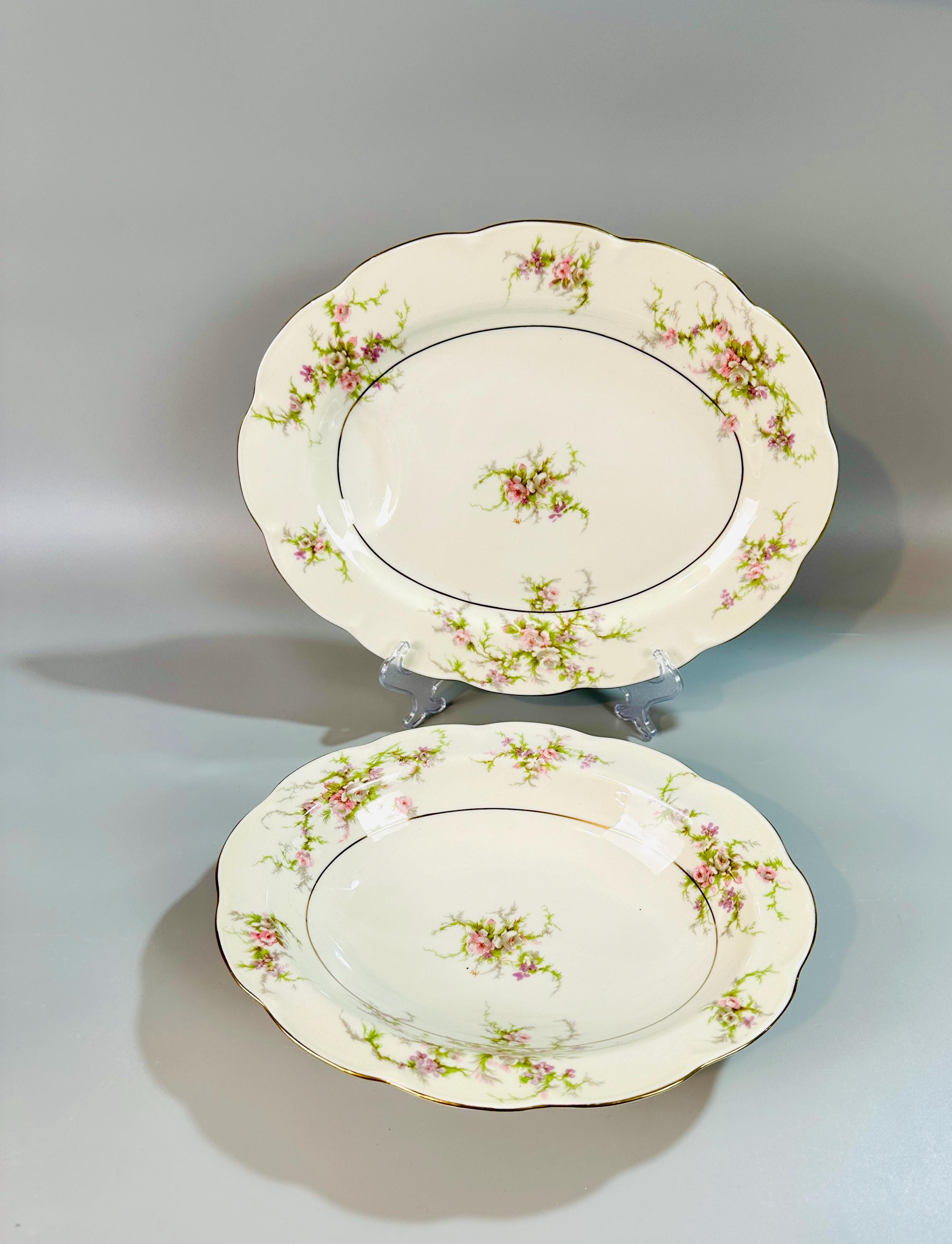 Haviland Rosalinde Serving Platter and Bowl