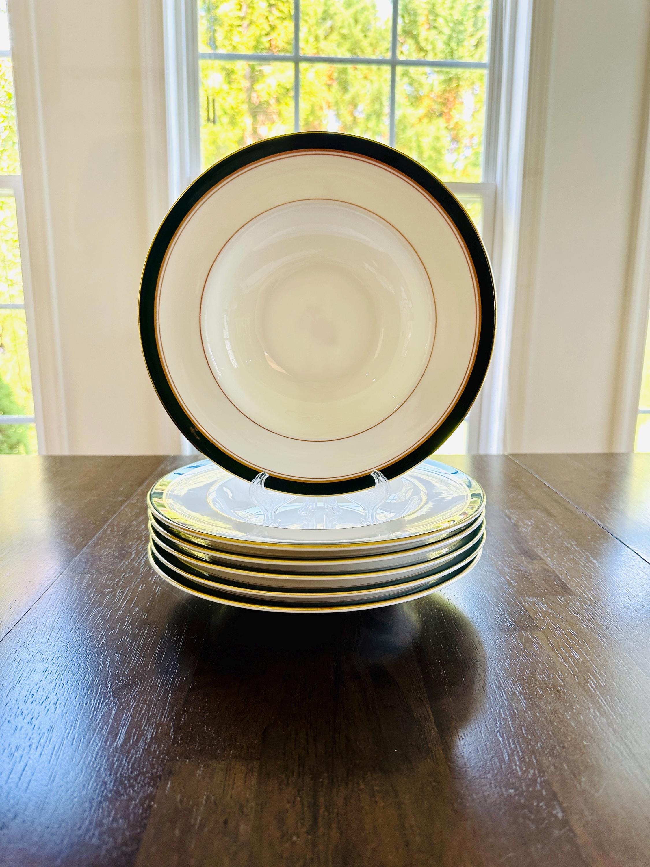 6 Royal Worcester Howard Leather Green Soup Bowls