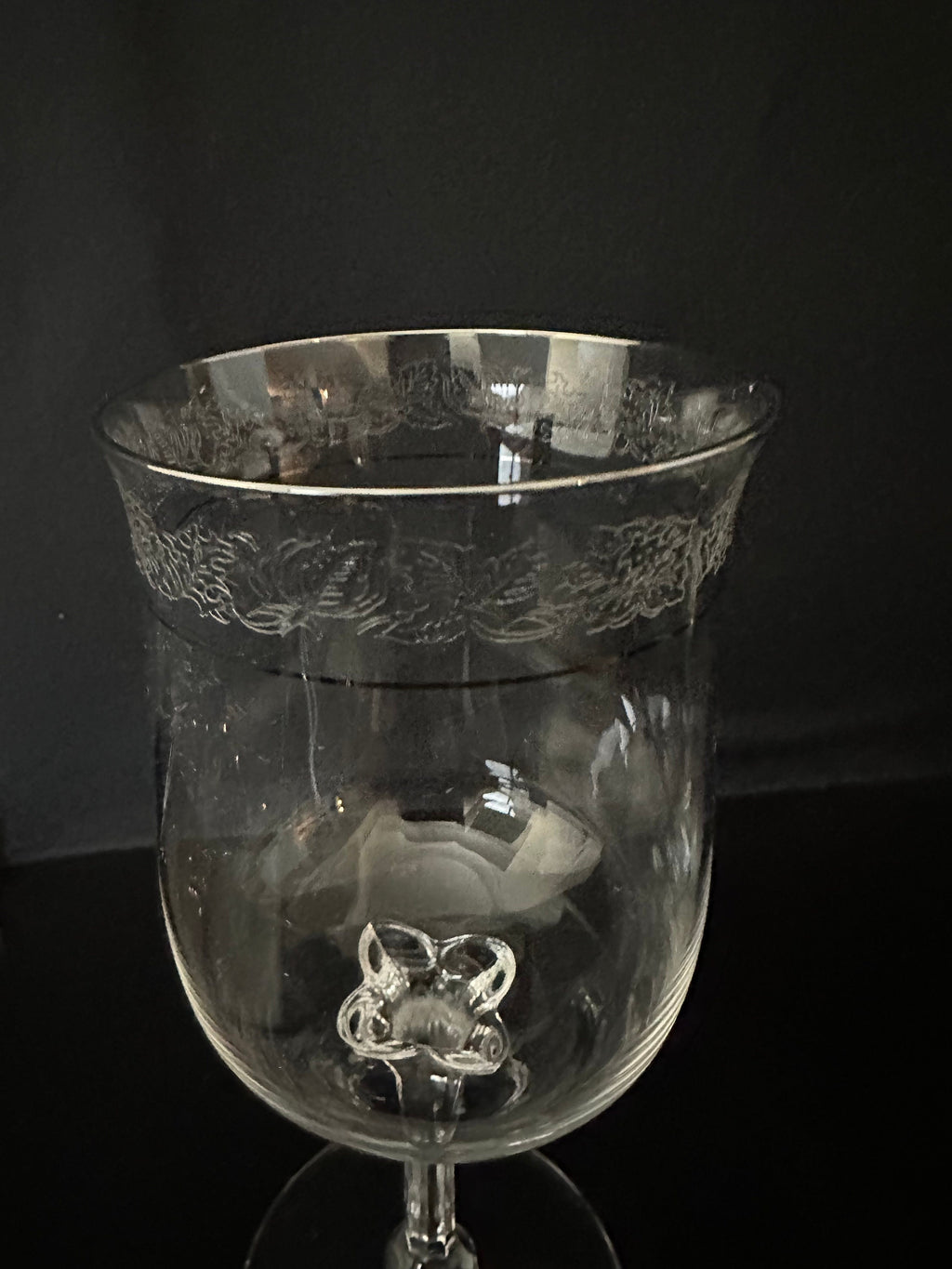3 Lenox Moonspun Platinum Water Goblets