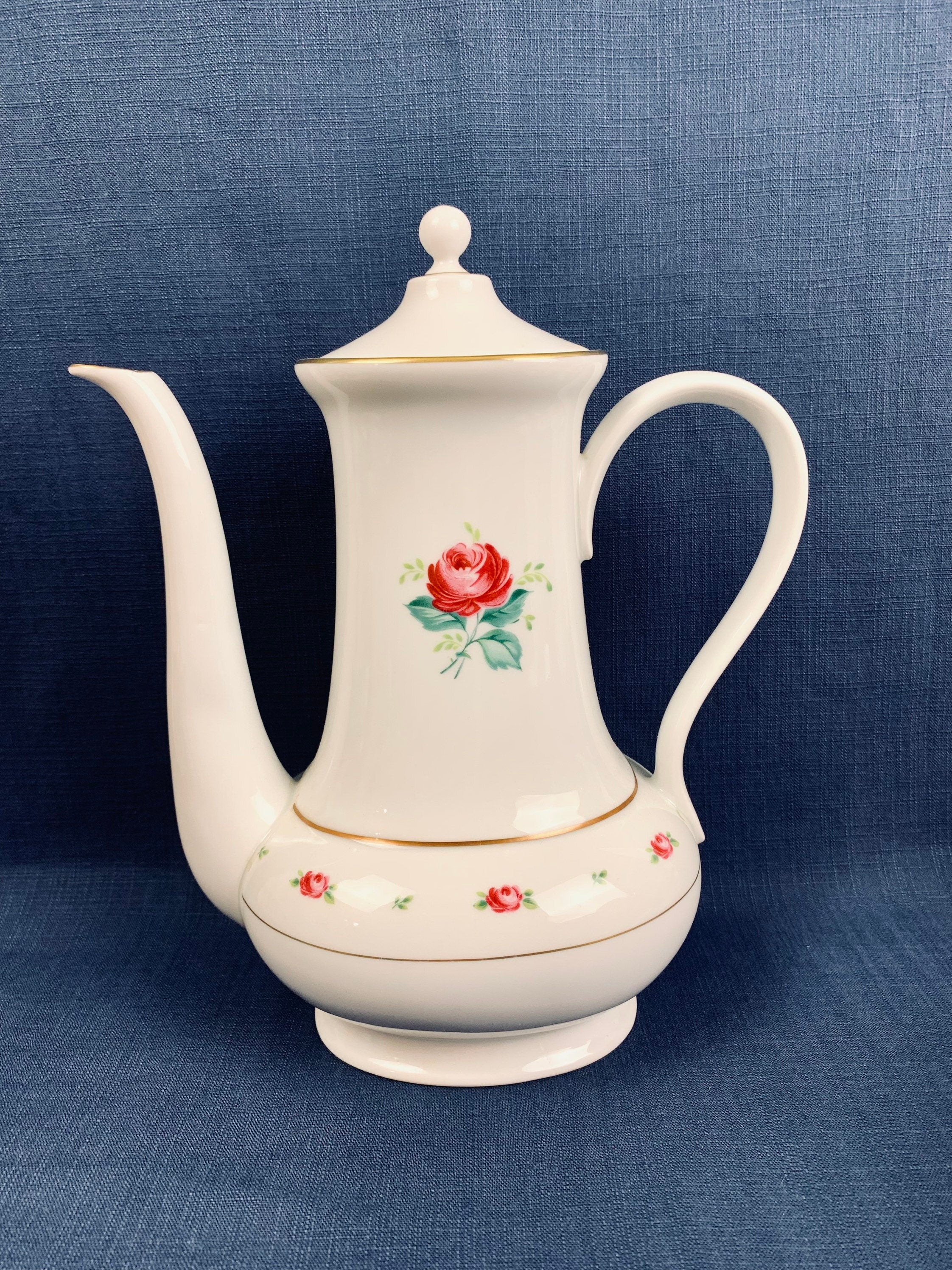 Vintage Hutschenreuther Coffee Dessert Set: Mid-Century German China