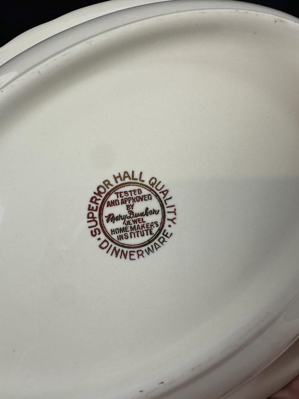 Hall Autumn Leaf Covered Oval Bowl