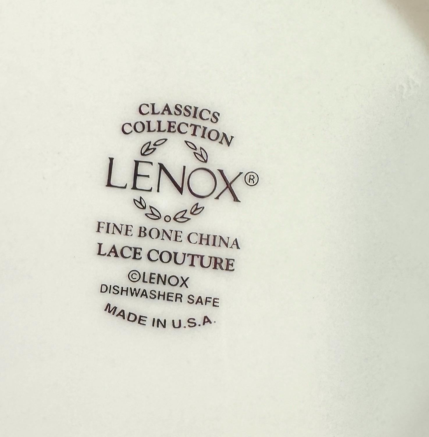 10 Lenox Lace Couture Saucers