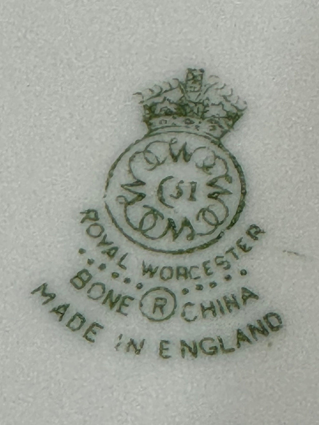 Royal Worcester”Fern White” Open Sugar Bowl and Mini Creamer