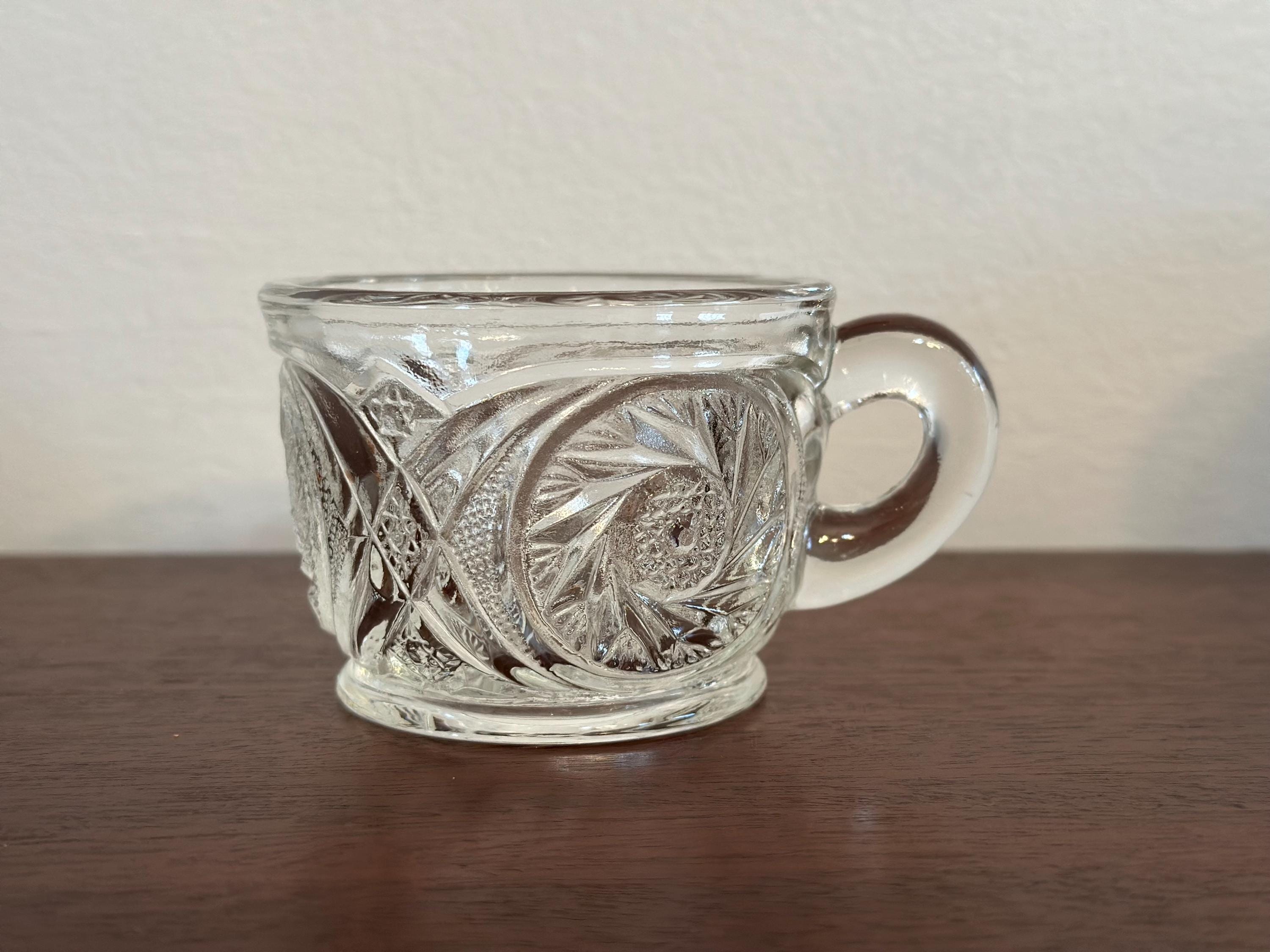 1900s Antique McKee Aztec Punchbowl and Cups