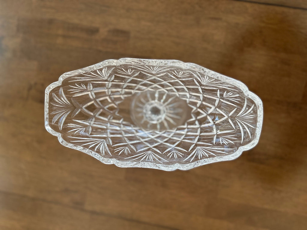 Waterford Irish Treasures Footed Oval Bowl Signed by Master Artist