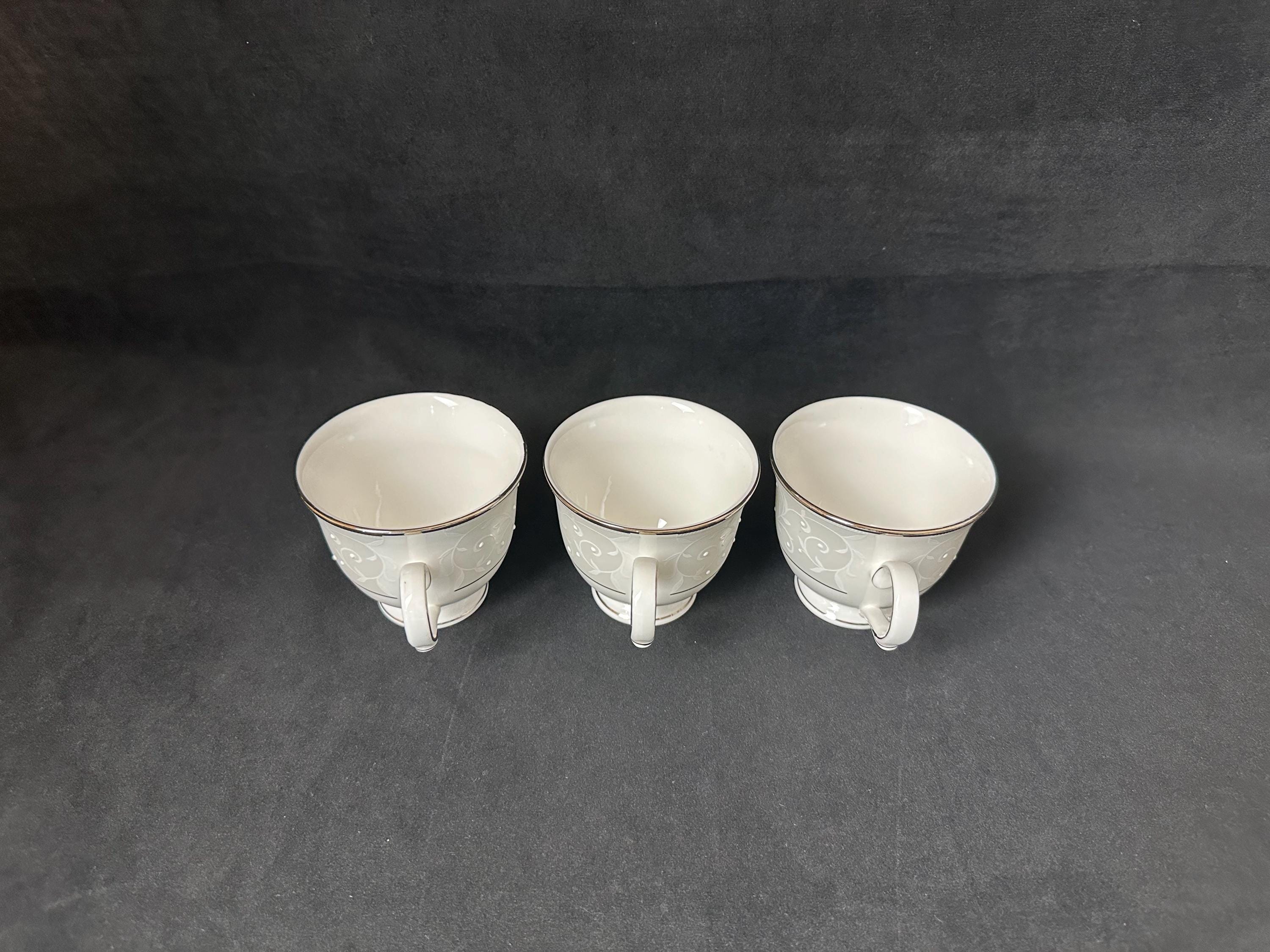 3 Lenox Opal Innocence Teacups
