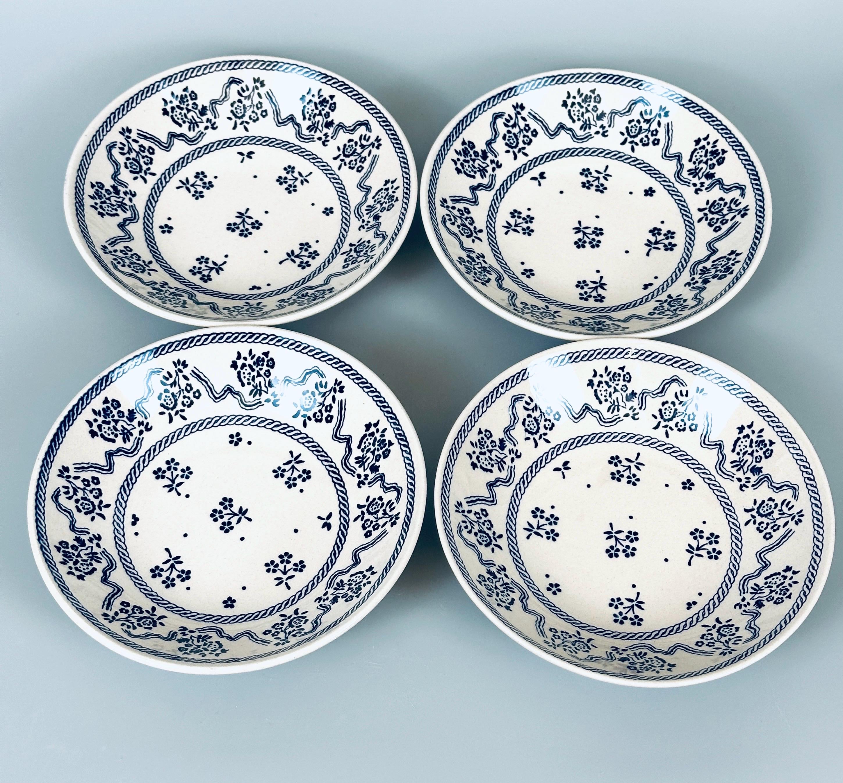 4 Johnson Brothers Petite Fleur Fruit Dessert Bowls by Laura Ashley