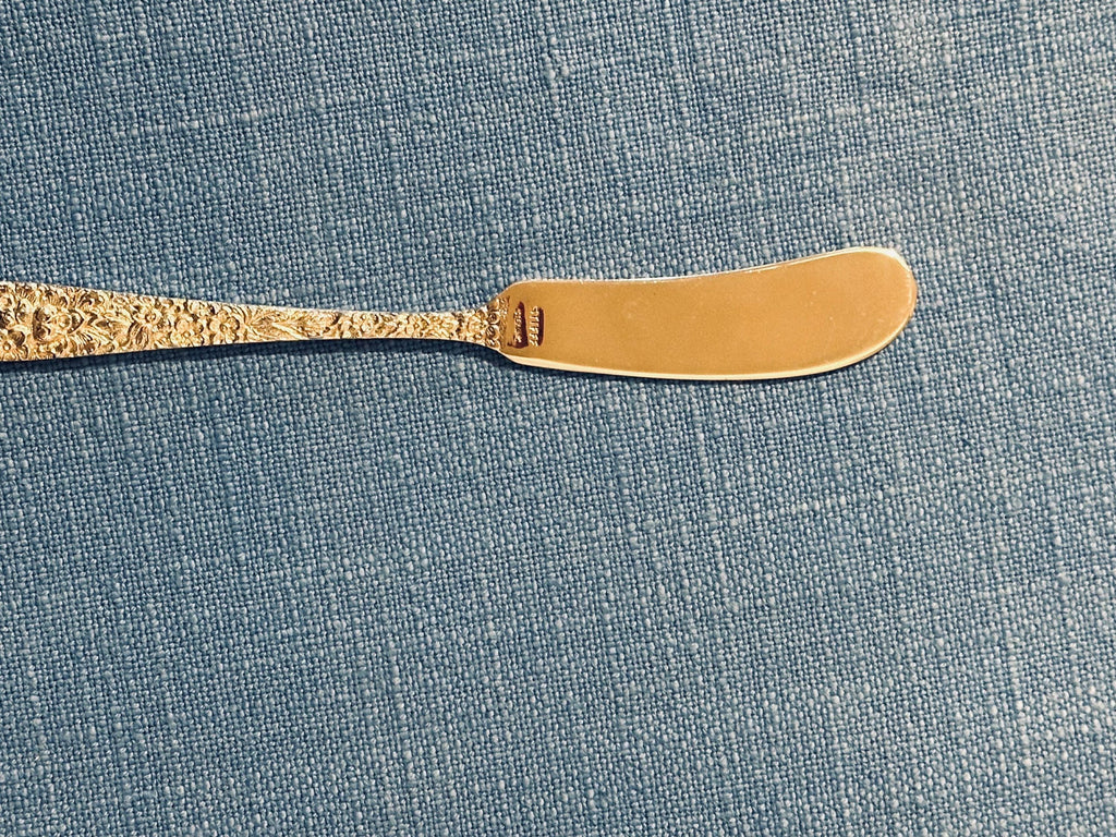 Stieff Rose Sterling Butter Spreader Butter Knife