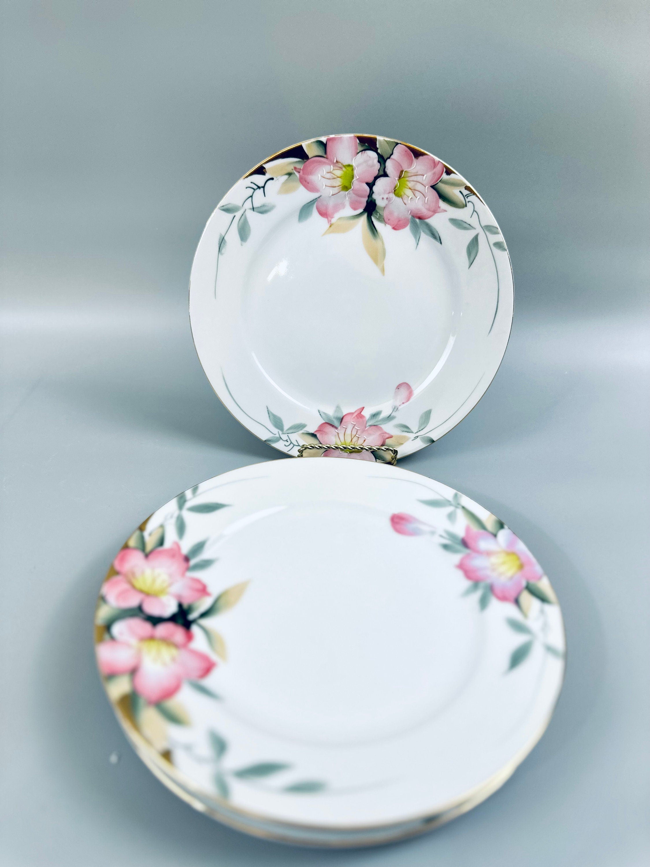 4 Noritake Azalea Luncheon Plates