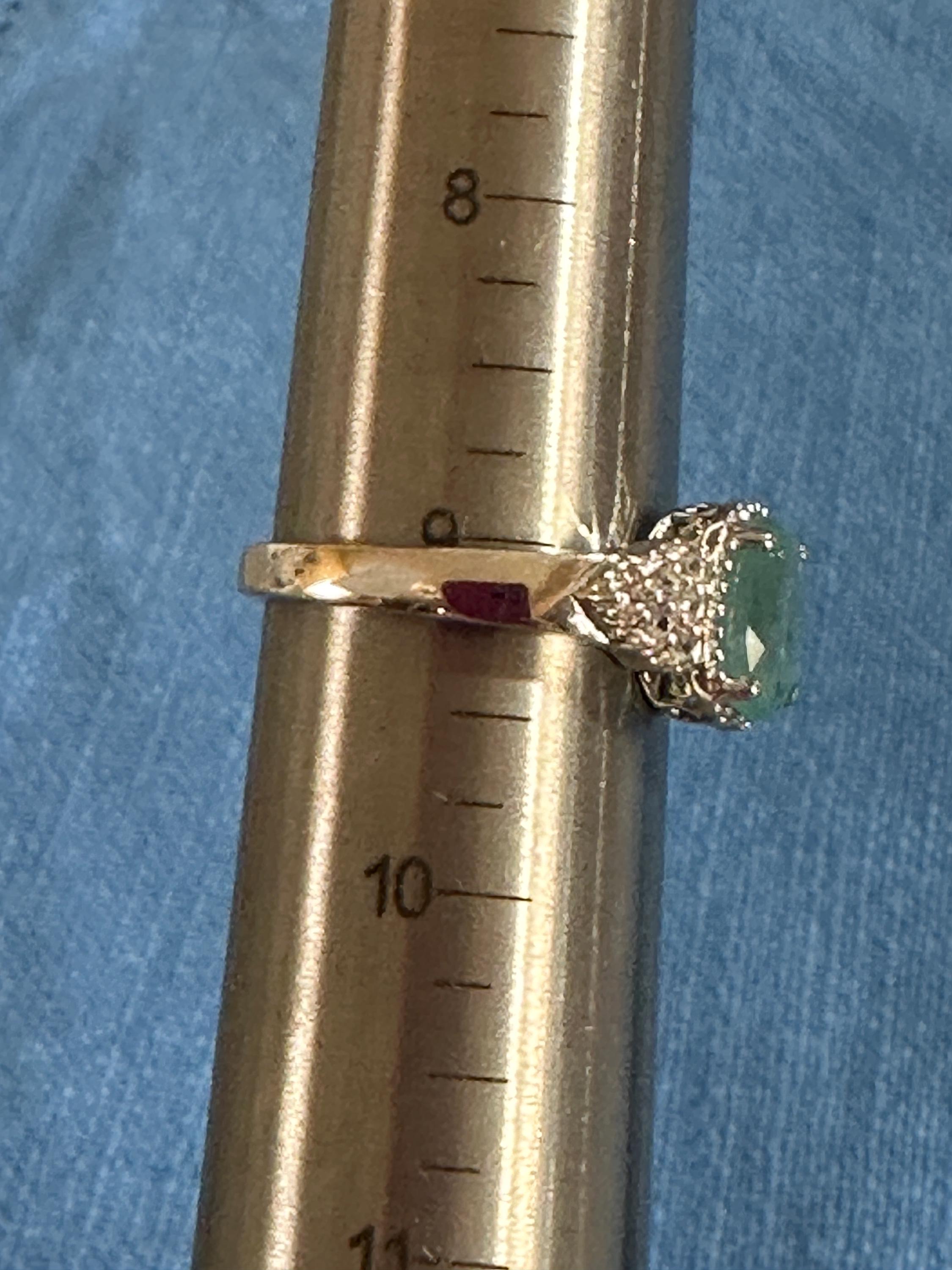 Sterling Silver Amazonite Ring size 9