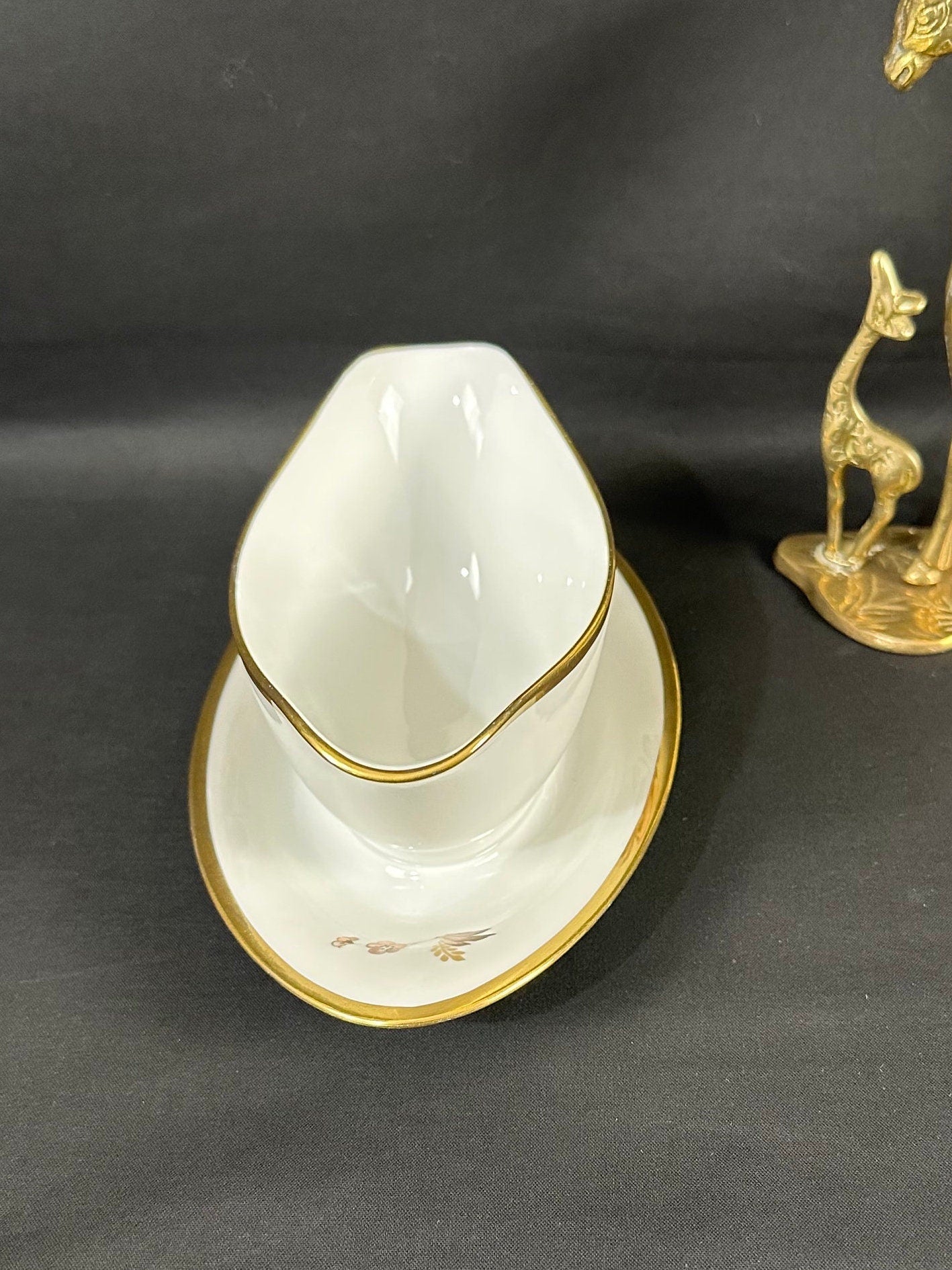 Royal Copenhagen Brown Roses Gravy Boat