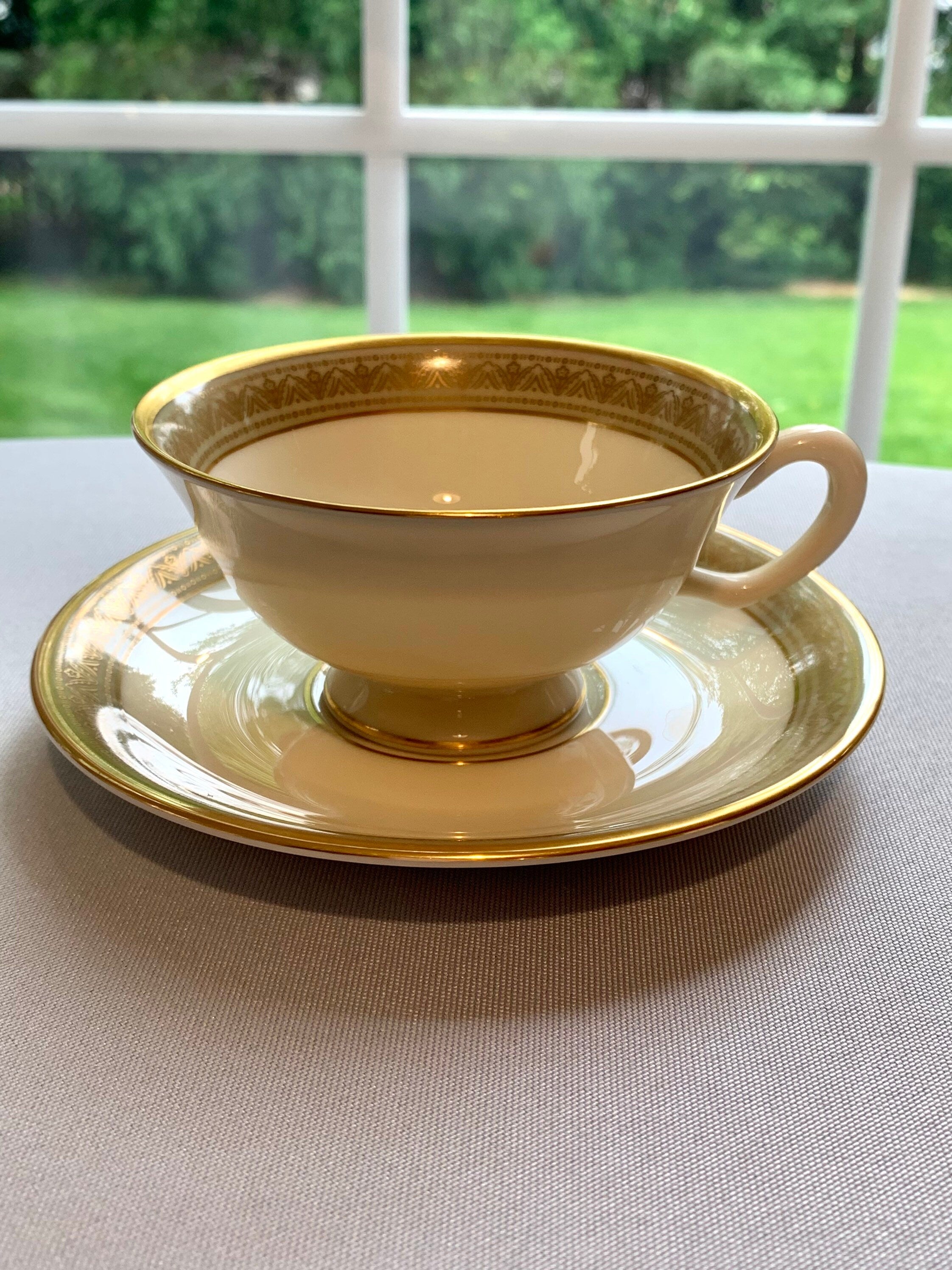 2 Lenox Greenfield Teacups