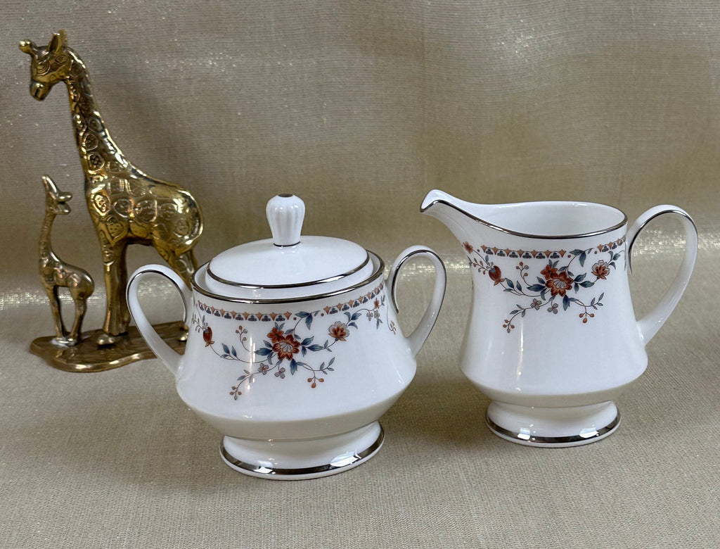 Noritake Adagio Creamer and Sugar Bowl