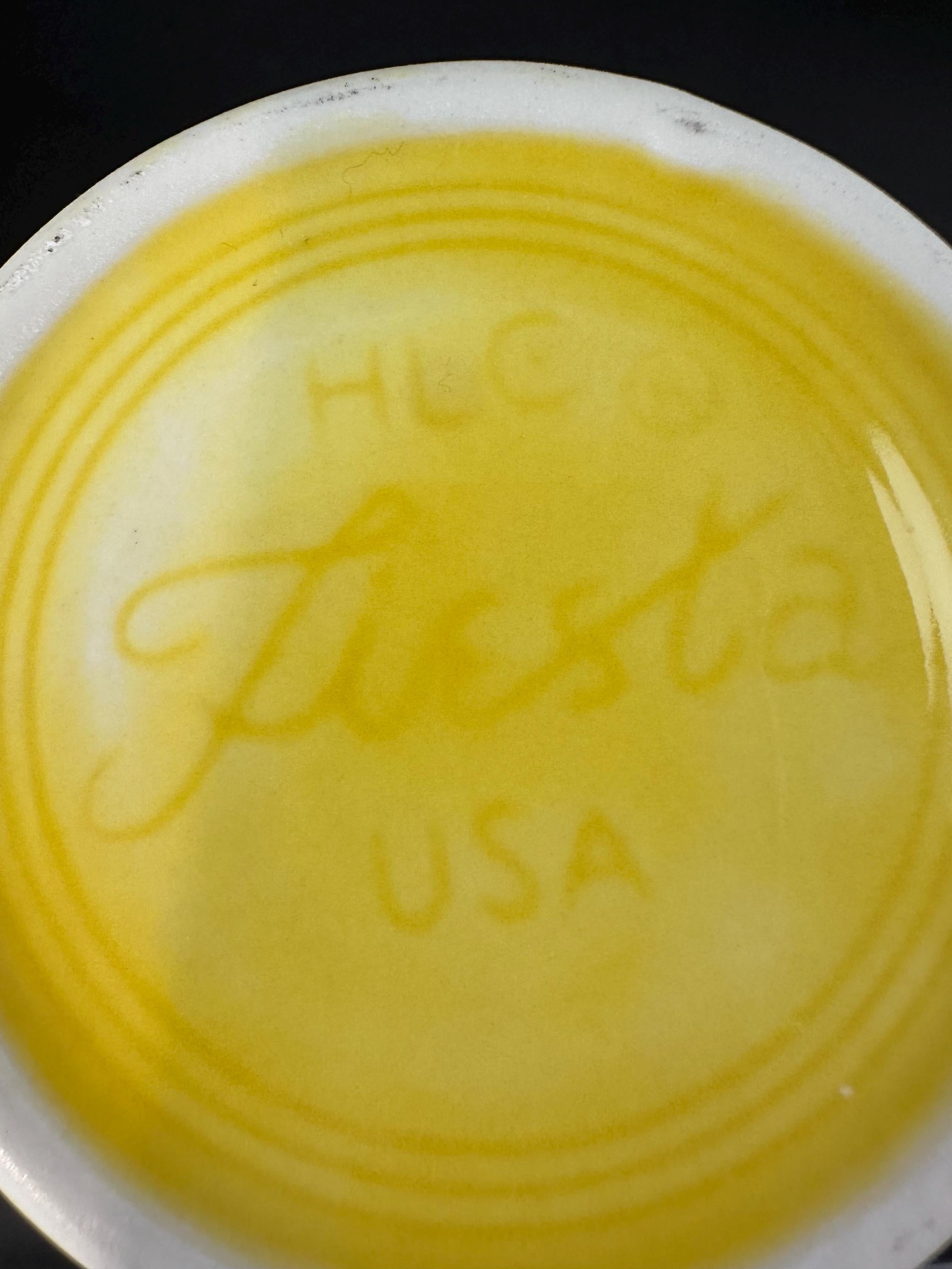 4 Fiesta Yellow Mugs by Homer Laughlin