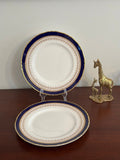 2 Royal Worcester Regency Blue Dinner Plates
