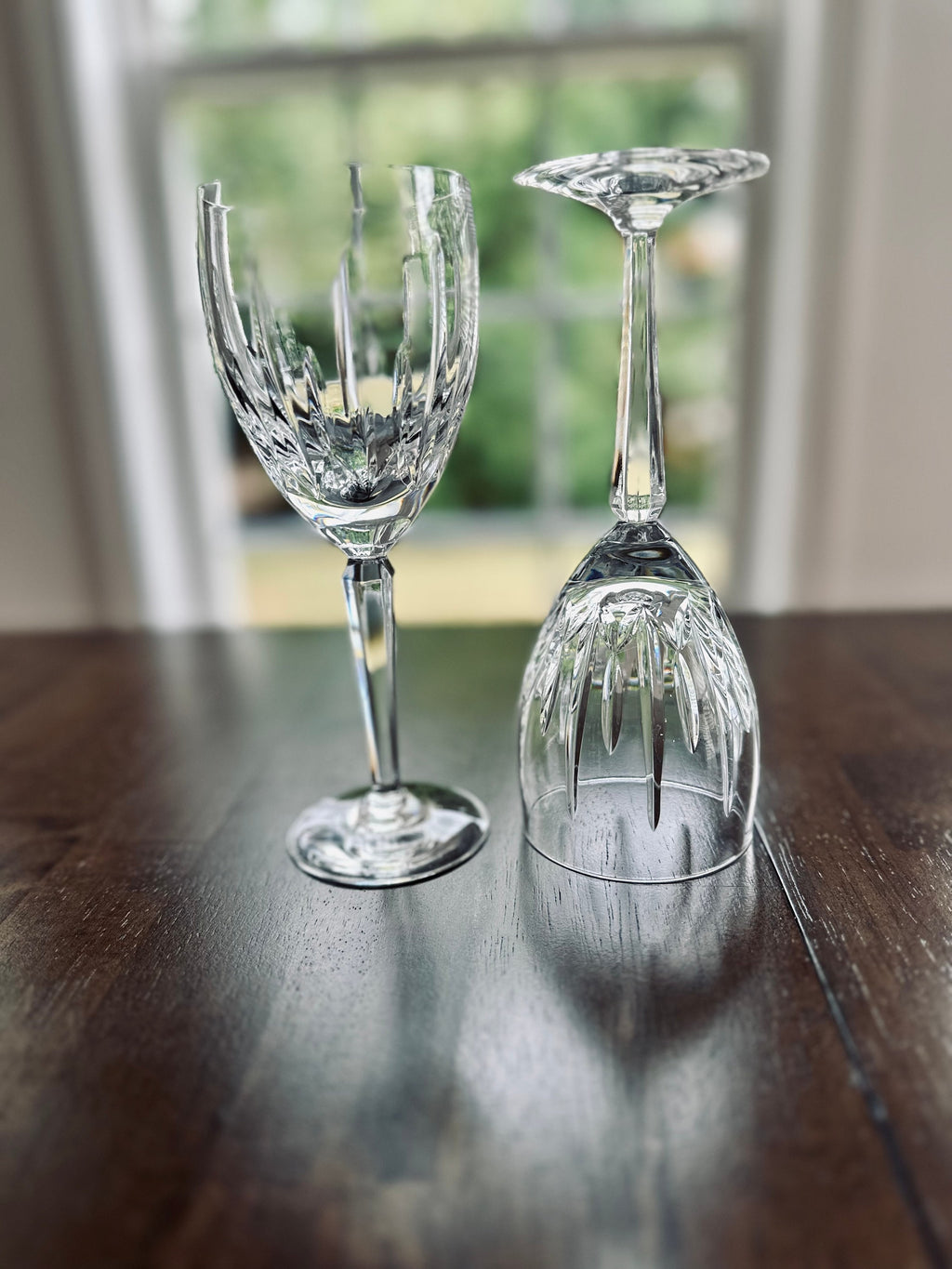 2 Lenox Clarity Crystal Wine Glasses