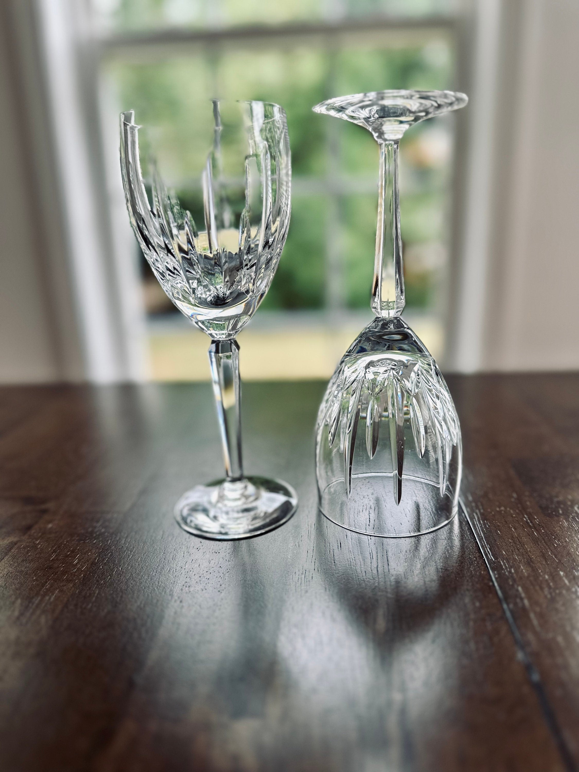 2 Lenox Clarity Crystal Wine Glasses