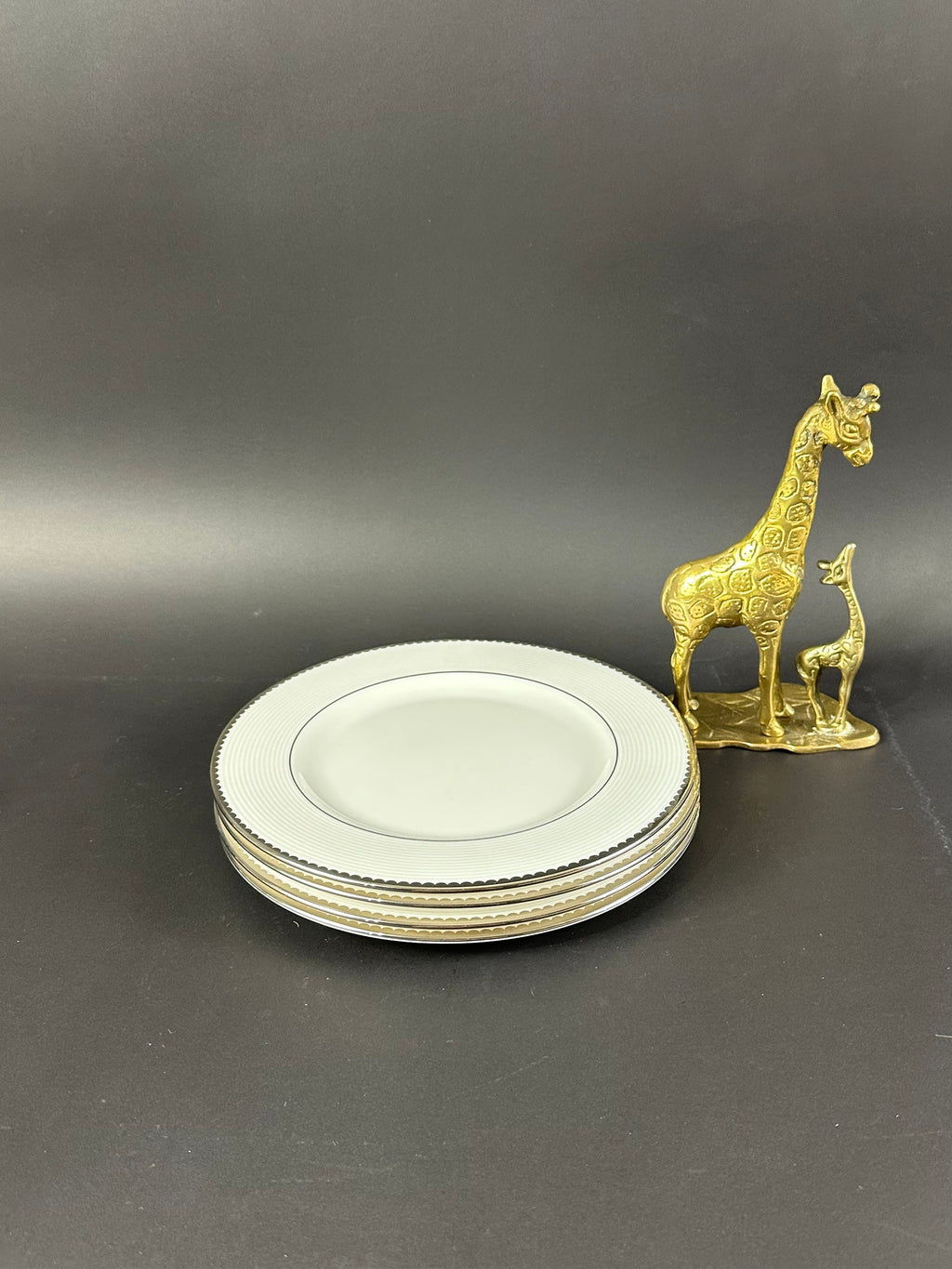 Four Lenox “Sugar Point” Pattern Salad Plates by Kate Spade.