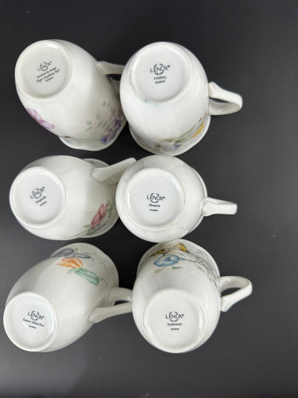 6 Lenox Butterfly Meadow Tall Mugs