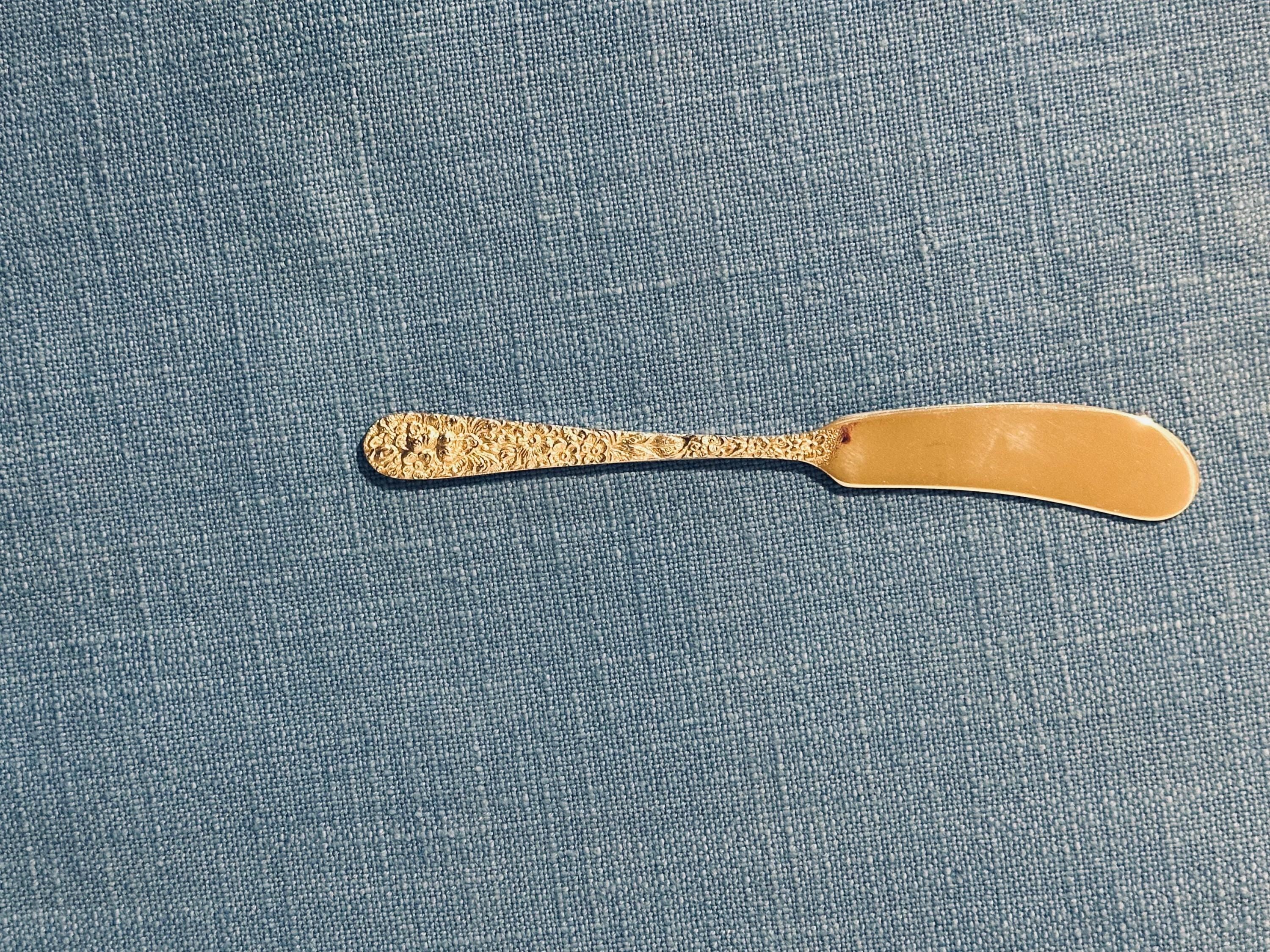 Stieff Rose Sterling Butter Spreader Butter Knife