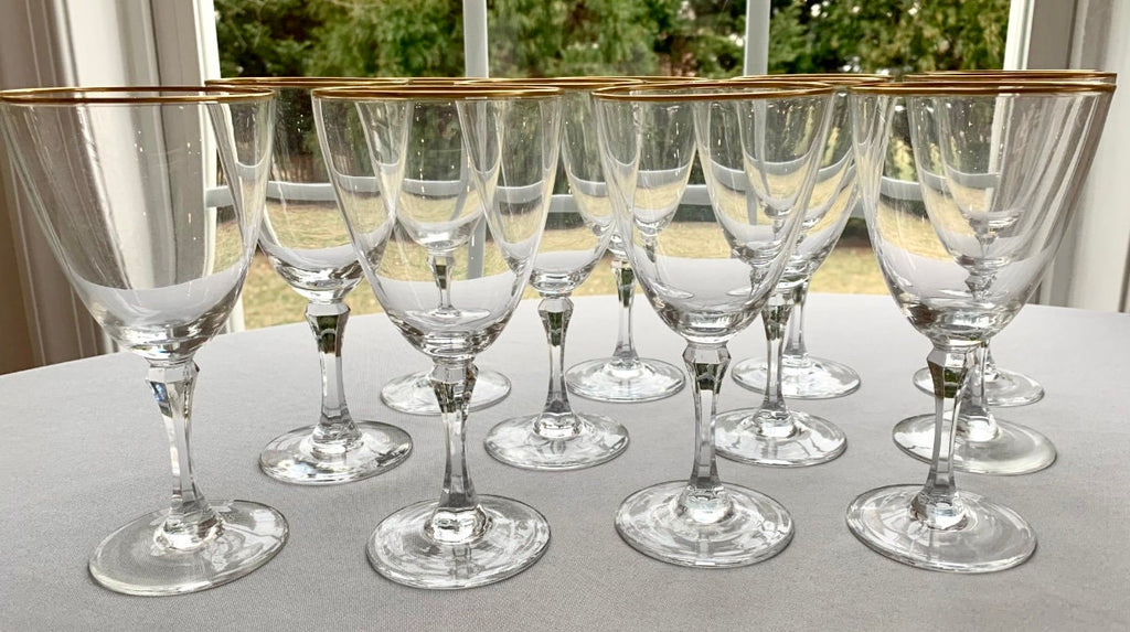 4 Lenox Mansfield Crystal Water Glasses