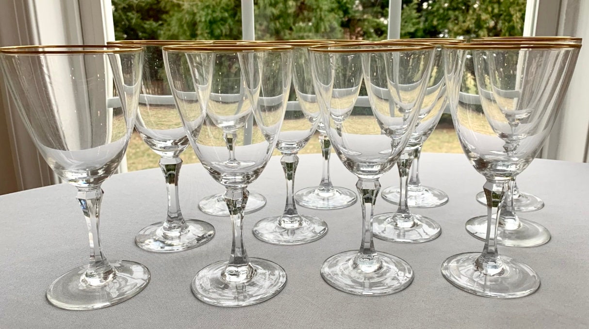 4 Lenox Mansfield Crystal Water Glasses