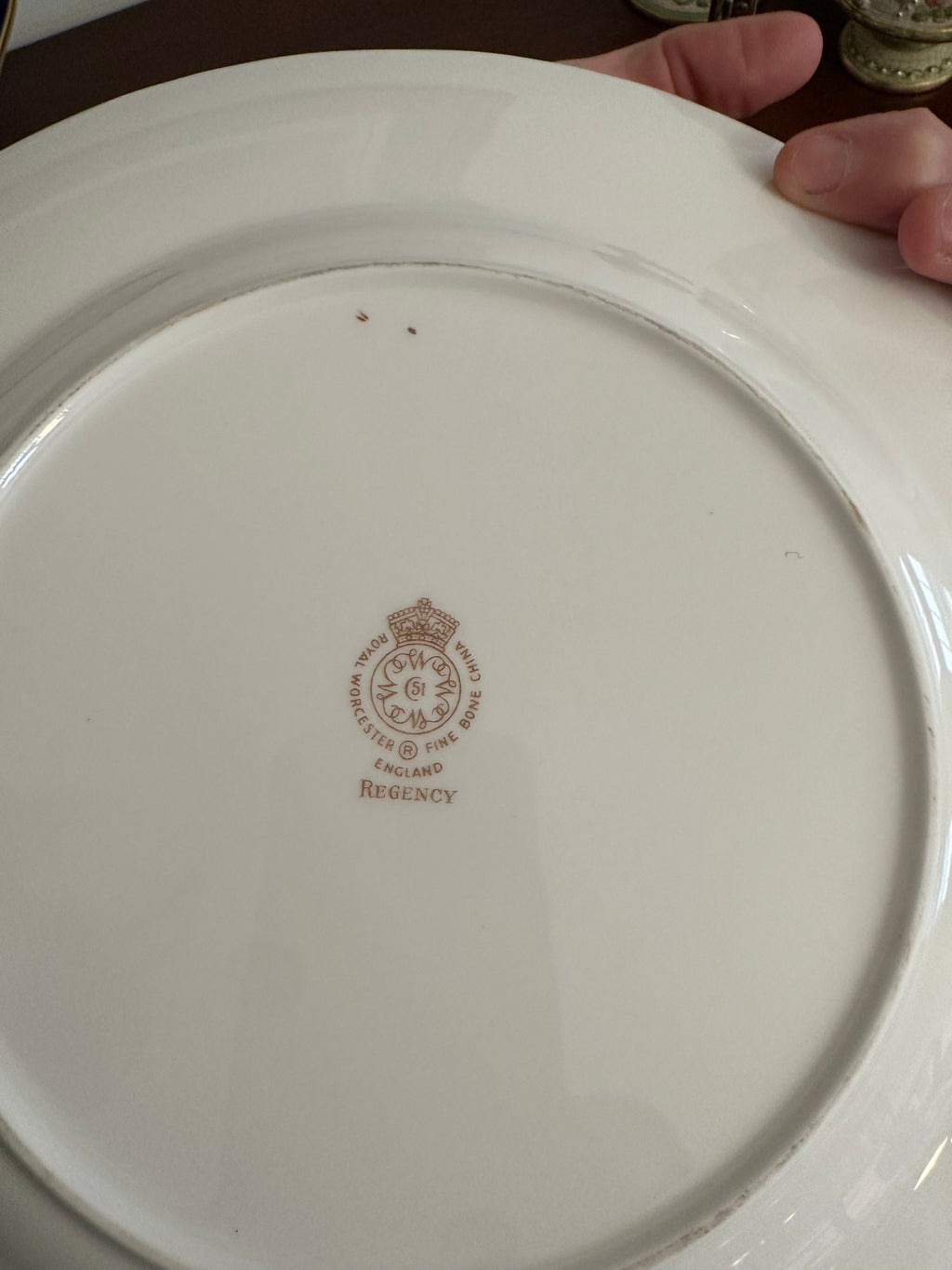 2 Royal Worcester Regency Blue Dinner Plates