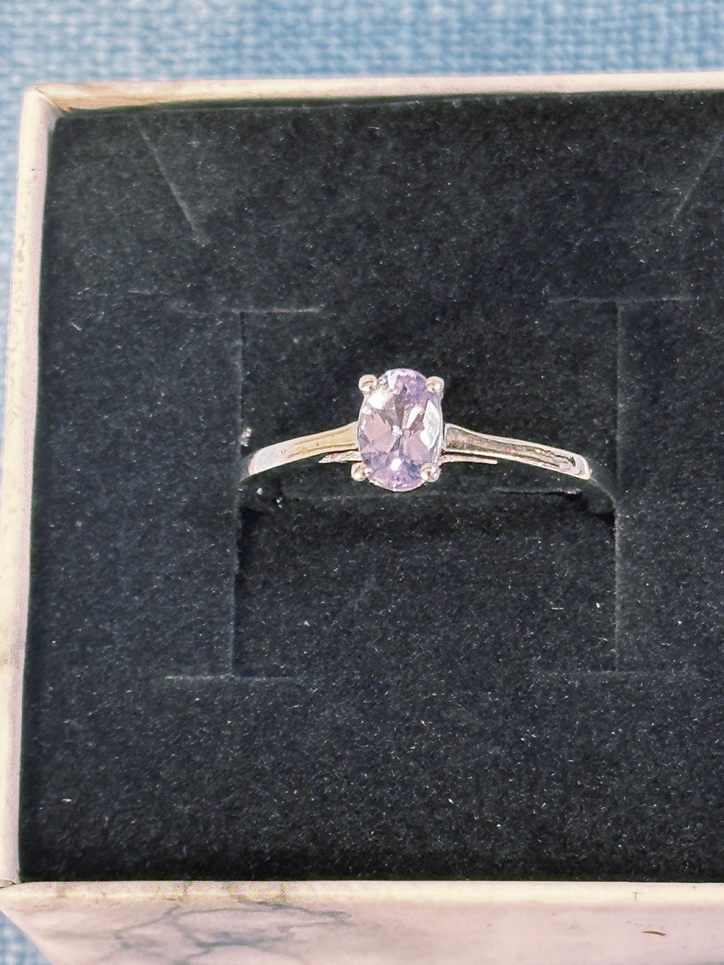 Tanzanite and Sterling Silver Ring size 9