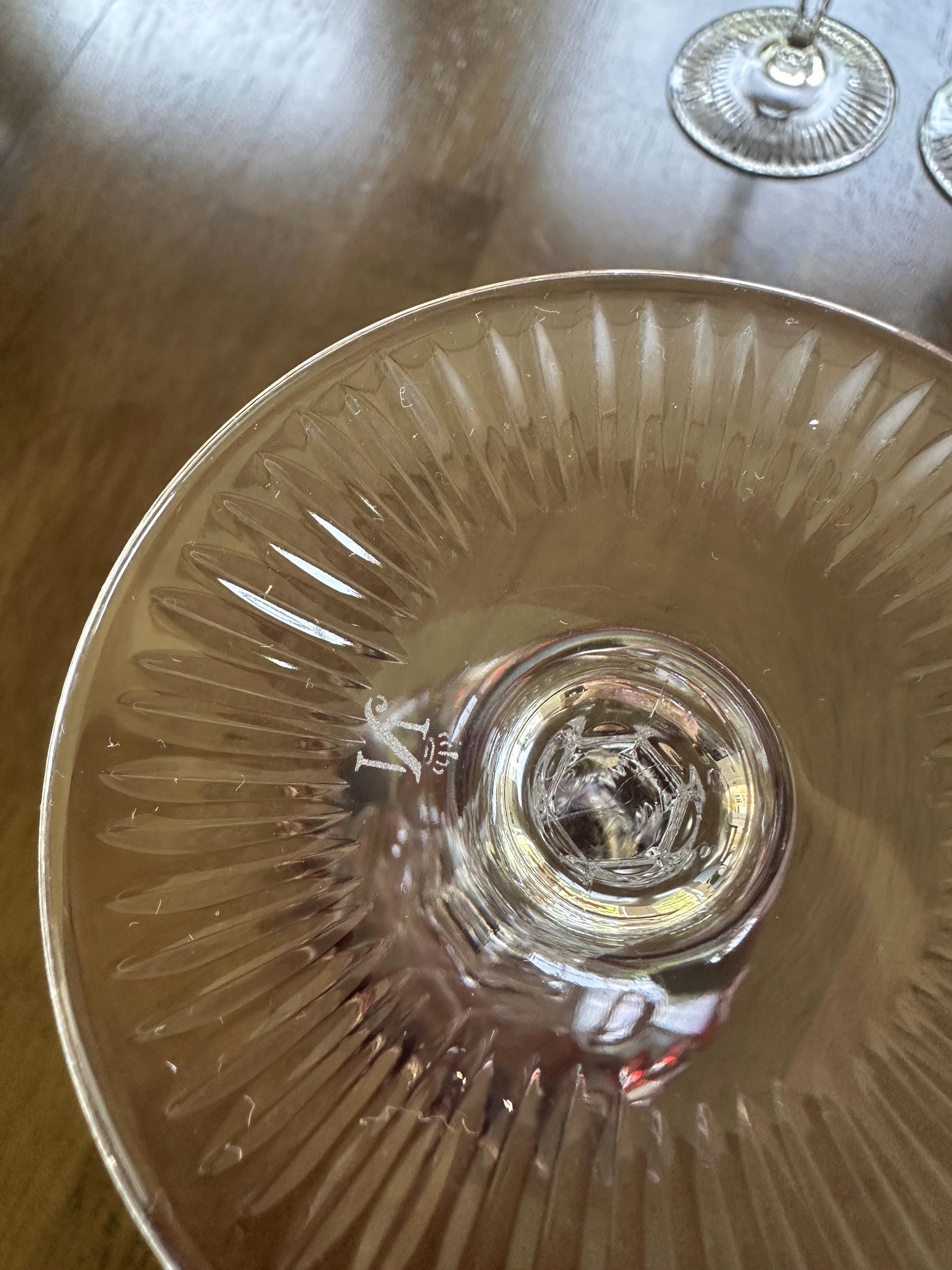 4 Nachtmann Traube Ruby Hock Wine Glasses