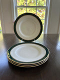 4 Royal Worcester Cavendish Leather Green Salad Plates