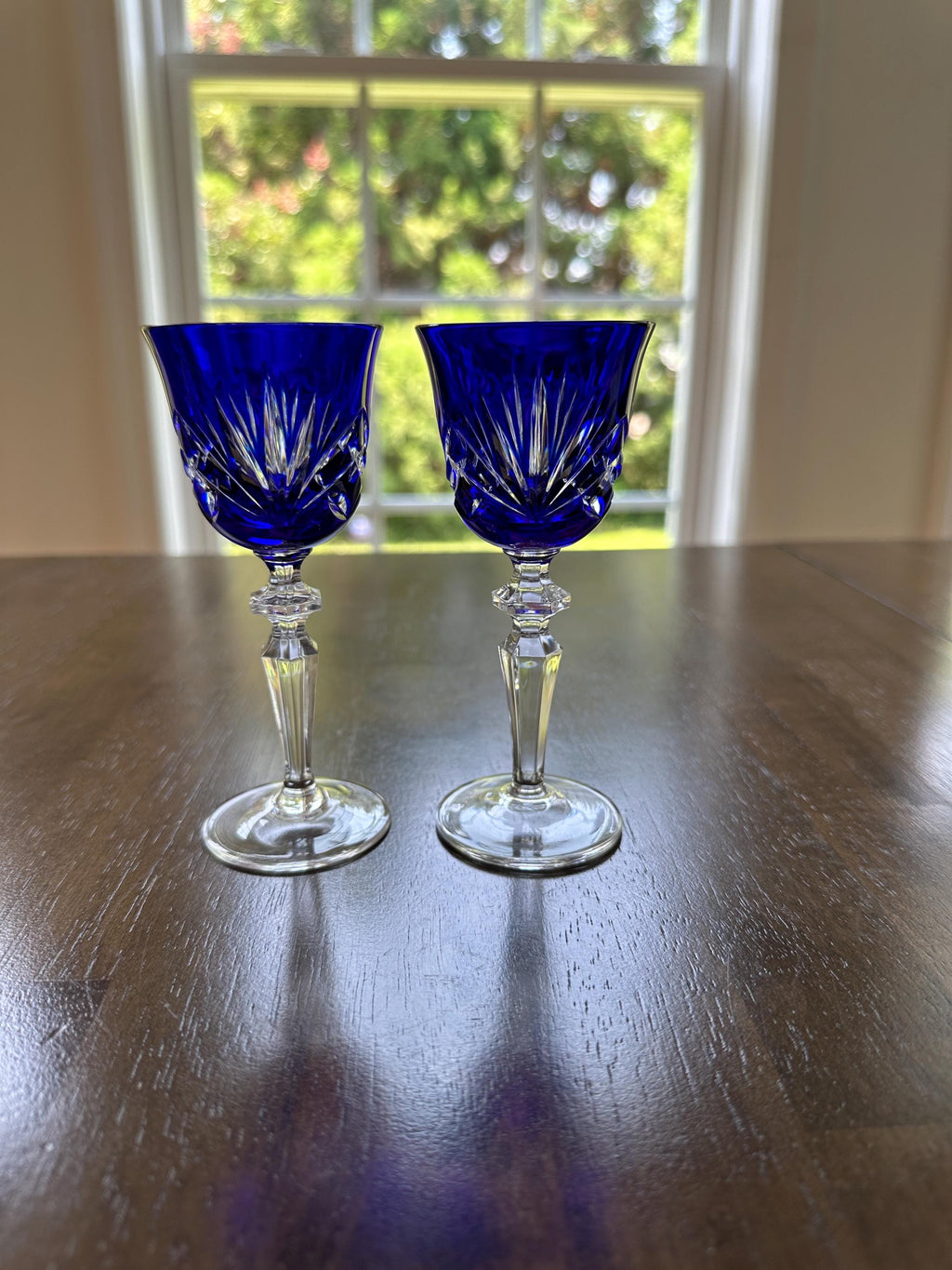 2 Gorham Cherrywood Cobalt Cordial Glasses