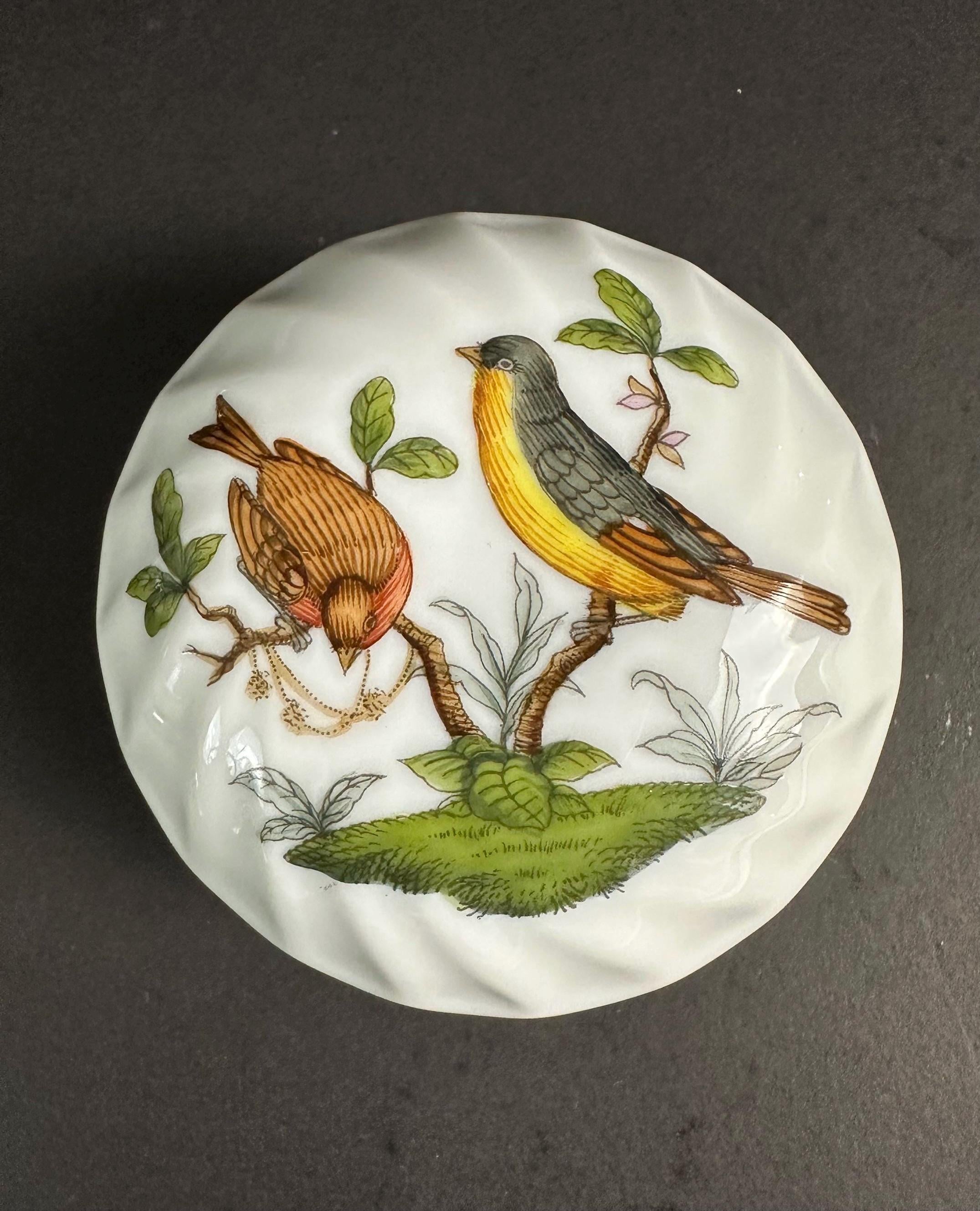 Herend Rothchilds Bird Trinket Box