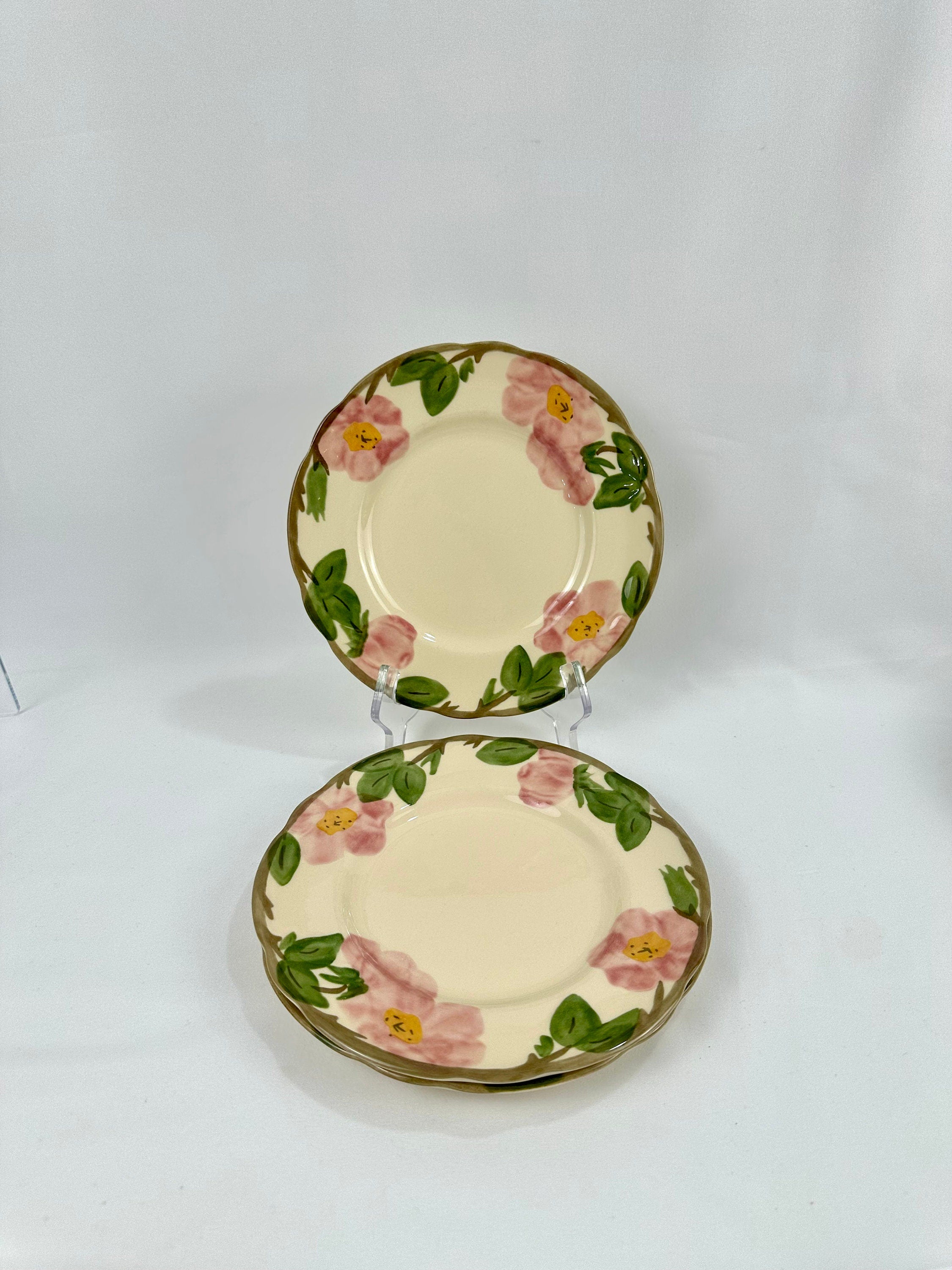 3 Franciscan Desert Rose Salad Plates