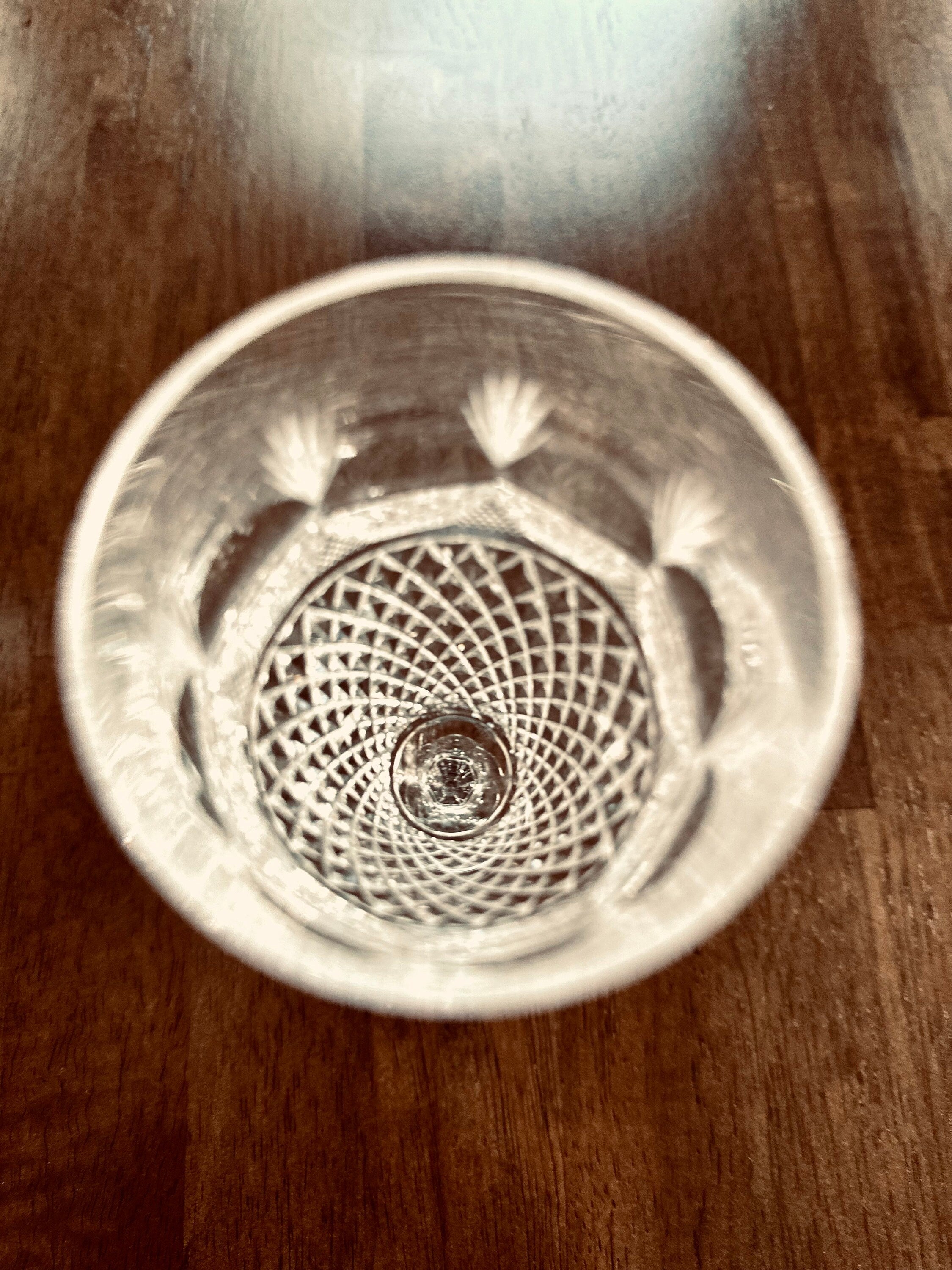2 Tiffany  Gilbert Crystal Wine Glasses