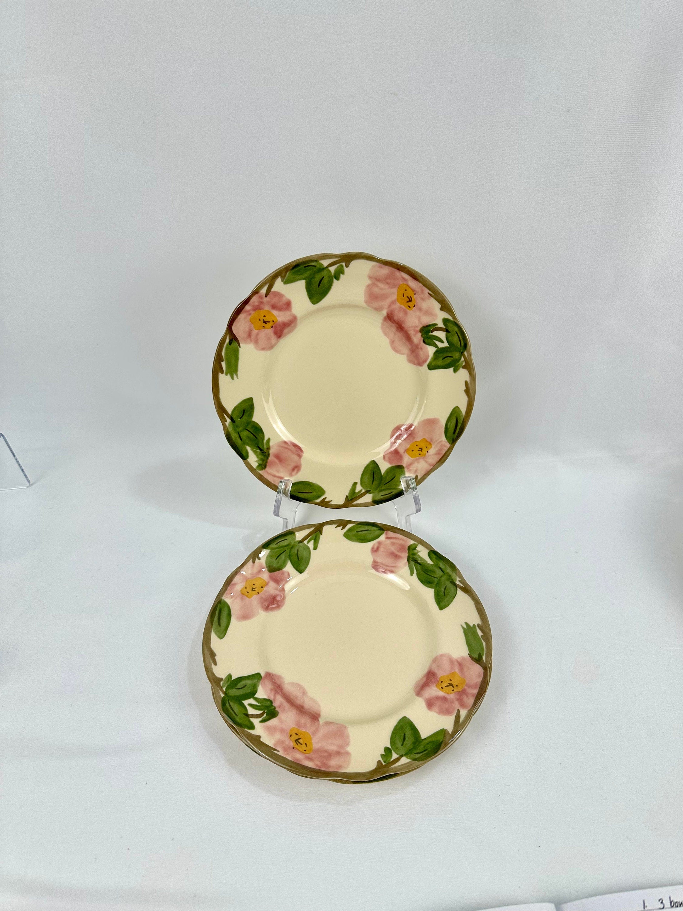 3 Franciscan Desert Rose Salad Plates