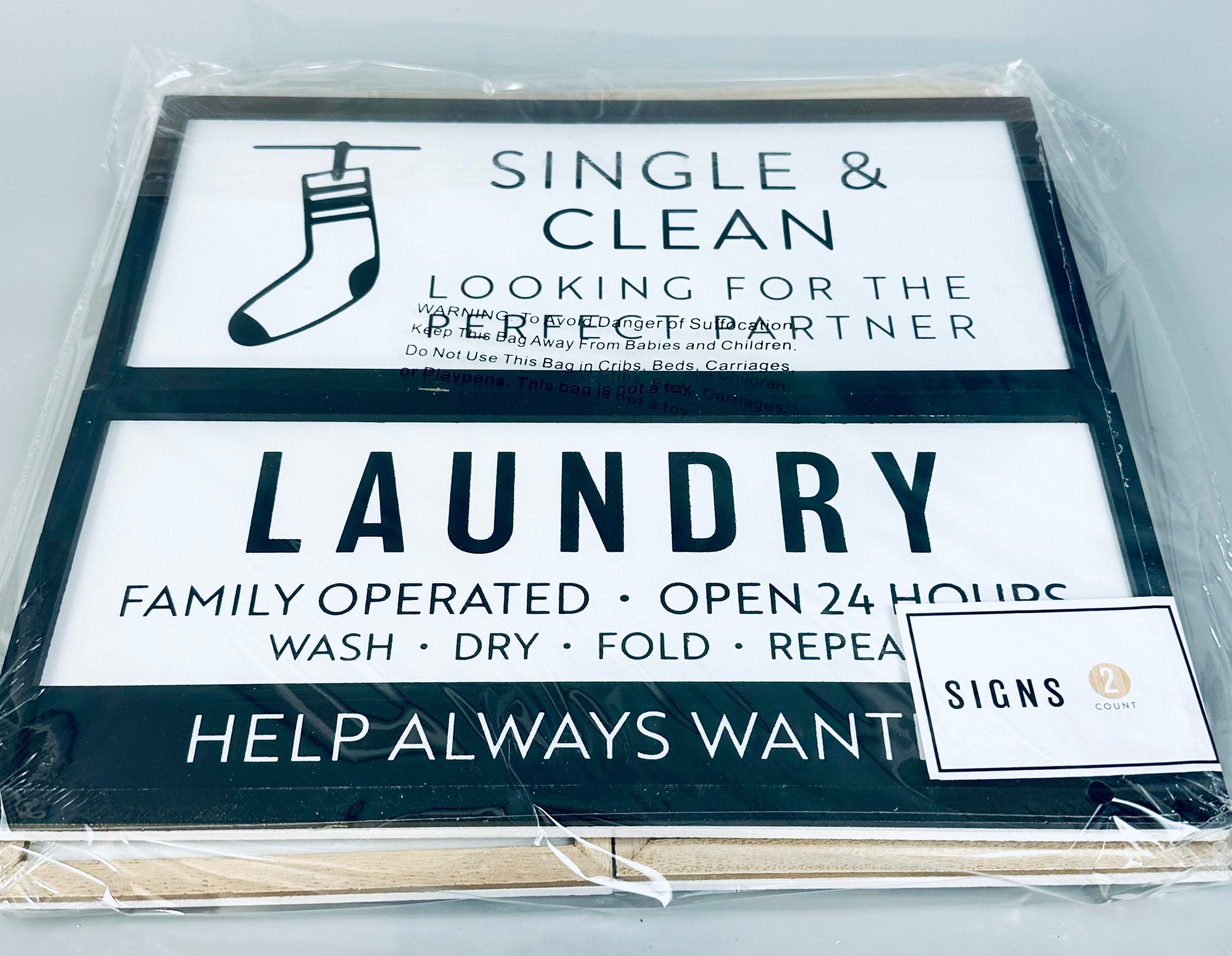 2 Laundry Room Signs Funny Decor