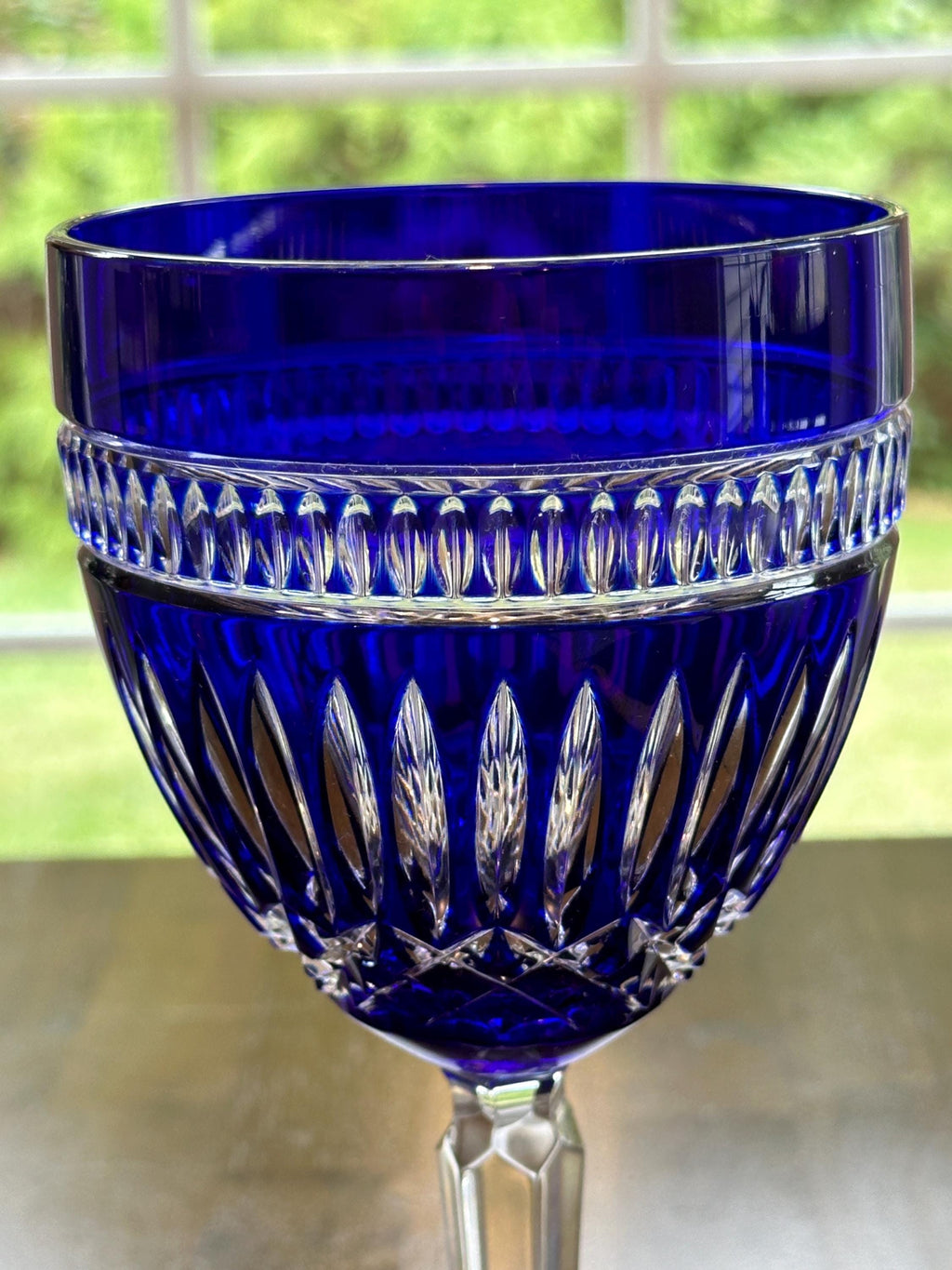 2 Waterford Crystal Serenity Sapphire Goblets