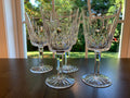 4 Waterford Crystal Lismore Water Goblets