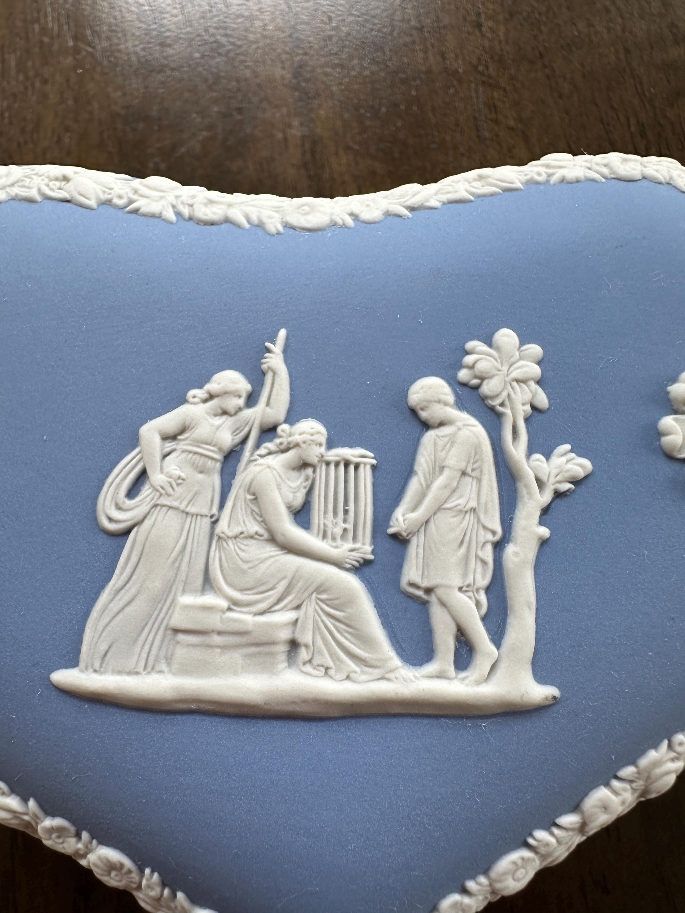 Wedgwood Jasperware Heart Shaped Trinket Box